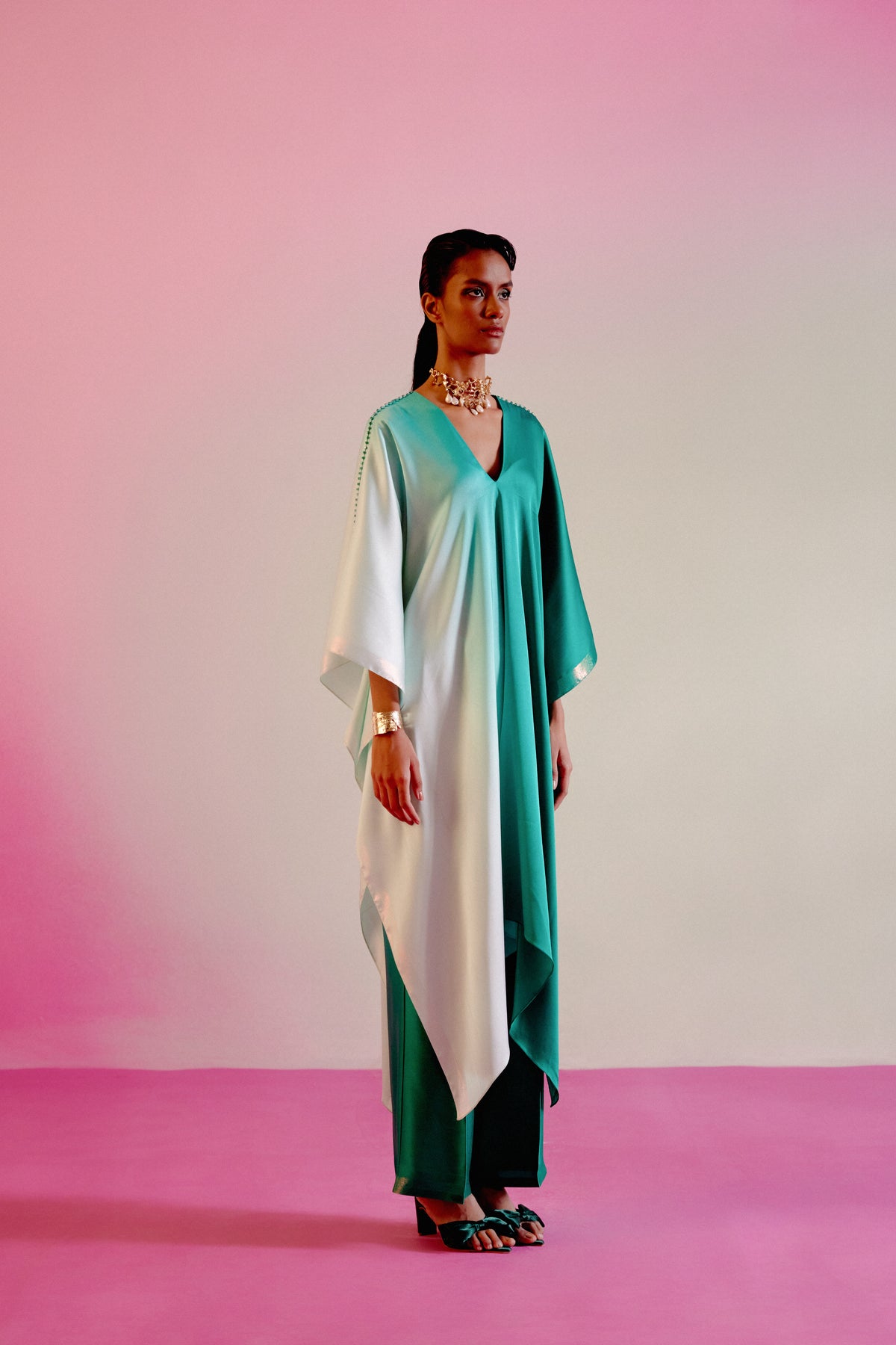 Emerald Green Ombre Kaftan