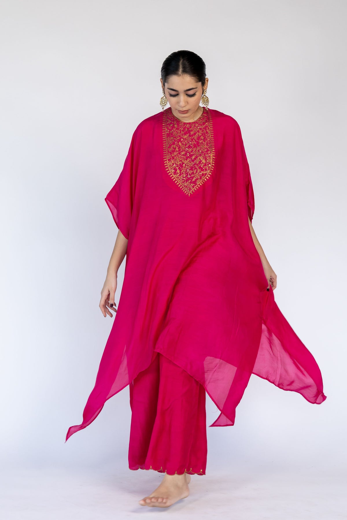 Rani Pink Lailaa Kaftan Set