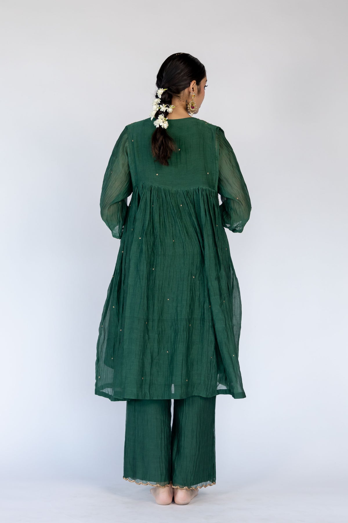 Afghani Farah Yoke Kurta Set