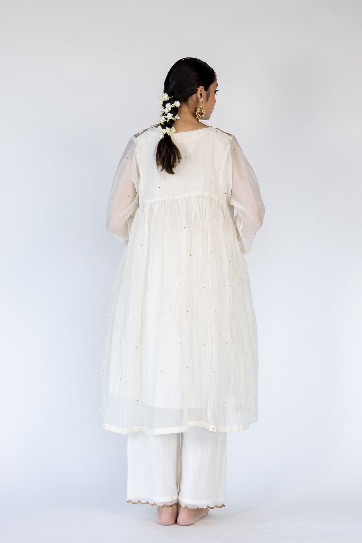 Ivory Farah Yoke Kurta Set