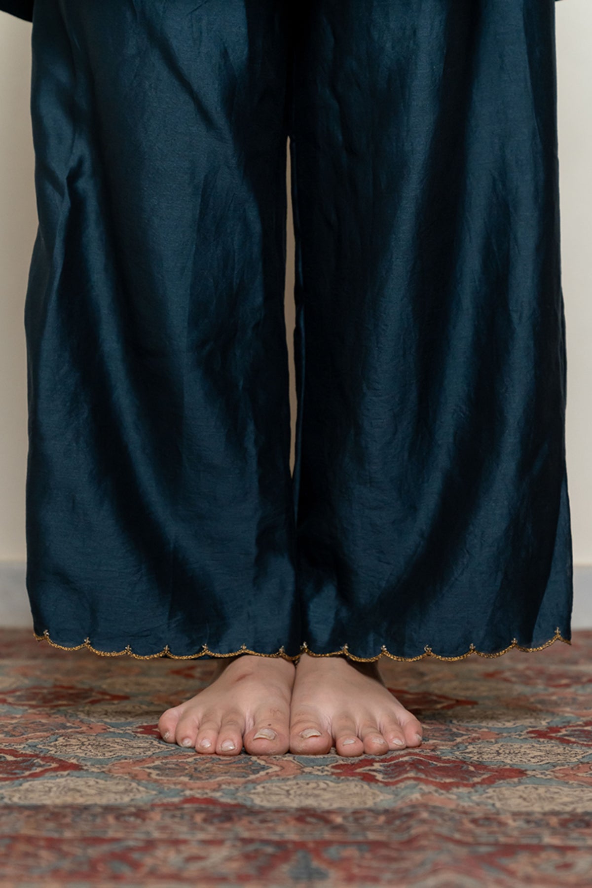 Teal Roohi Kalidaar Kurta