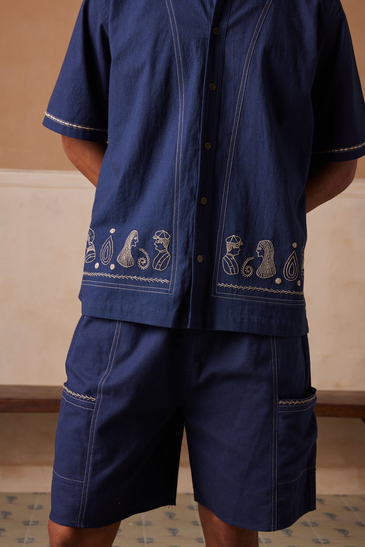 Navy Blue Folklore Shirt