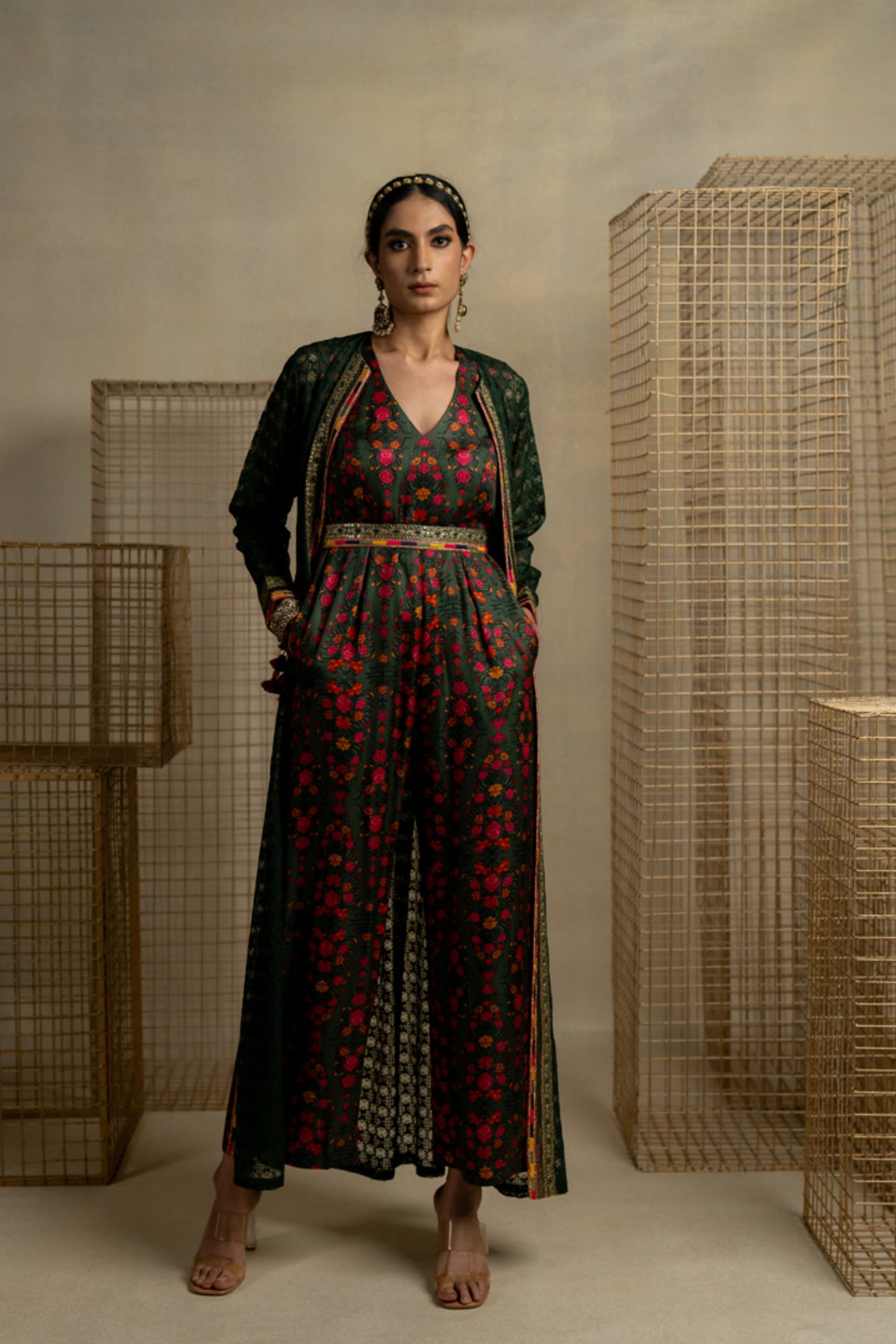 Phulwari Embroidered Jumpsuit