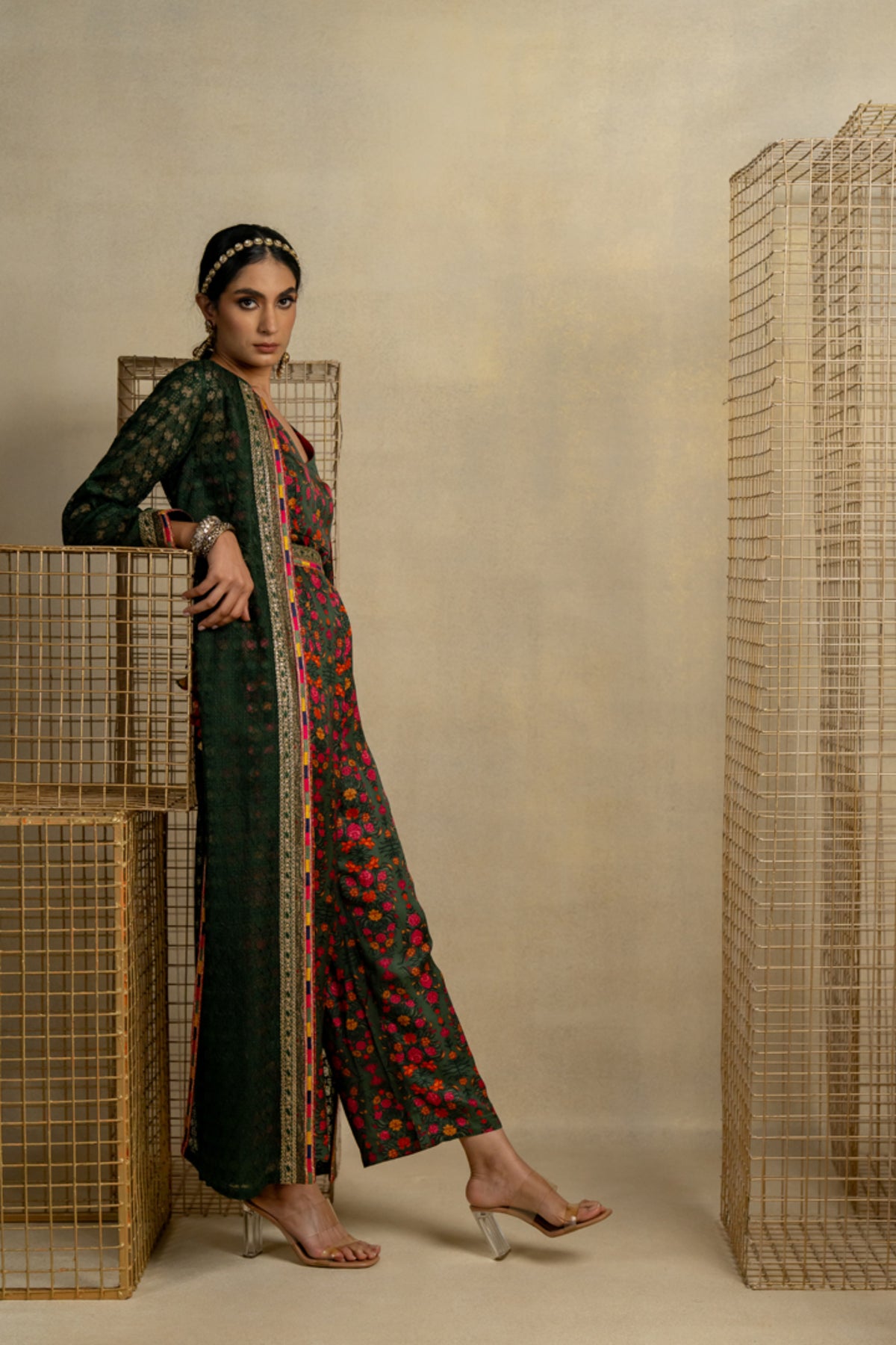 Phulwari Embroidered Jumpsuit