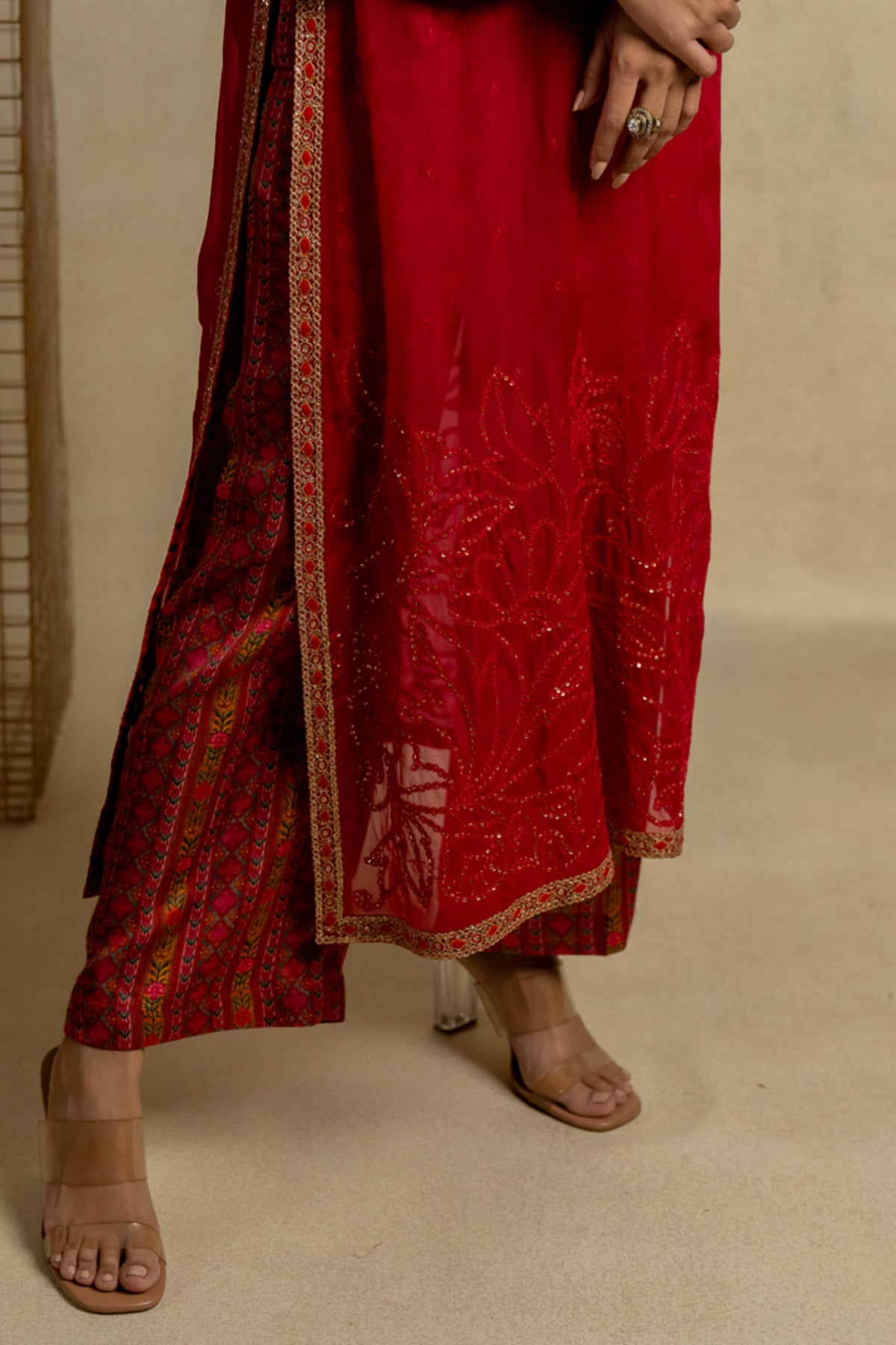 Gulal Organza Kurta Set