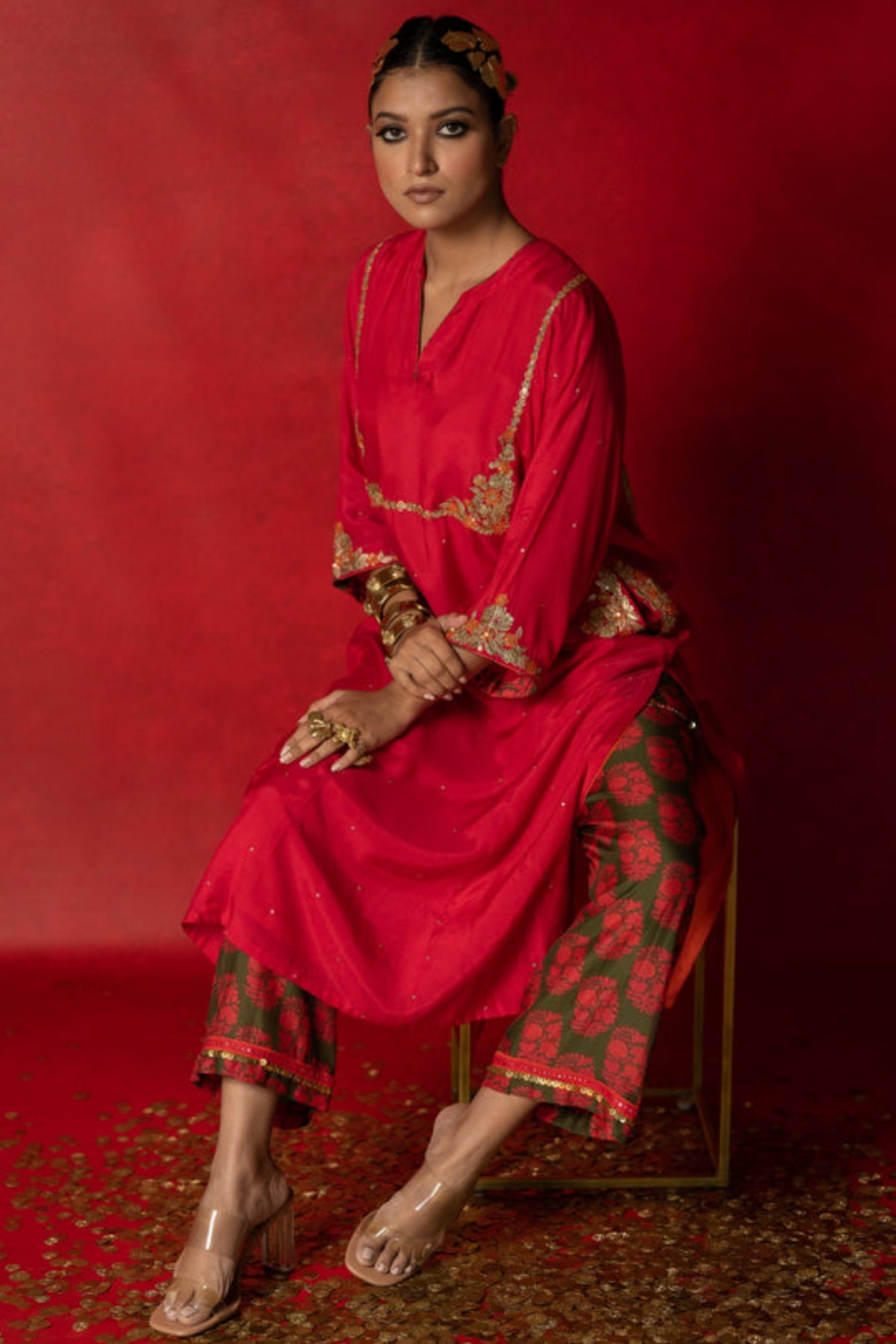 Rani Pink Kurta Set