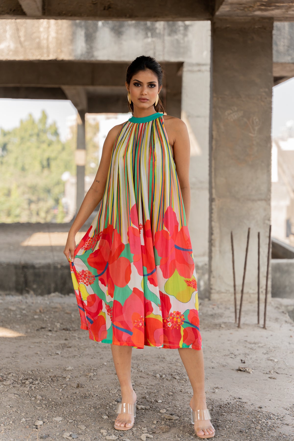 Colour Burst Stripe Dress