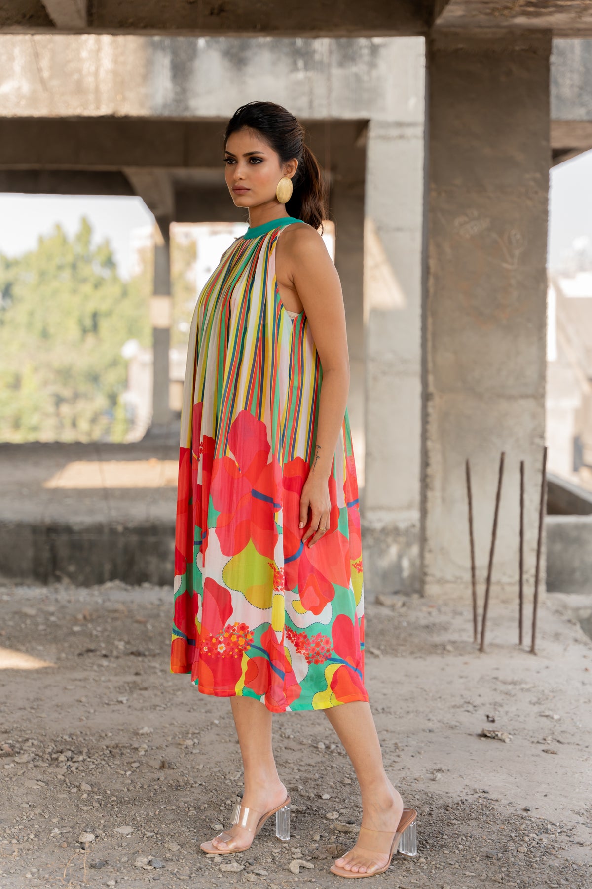 Colour Burst Stripe Dress