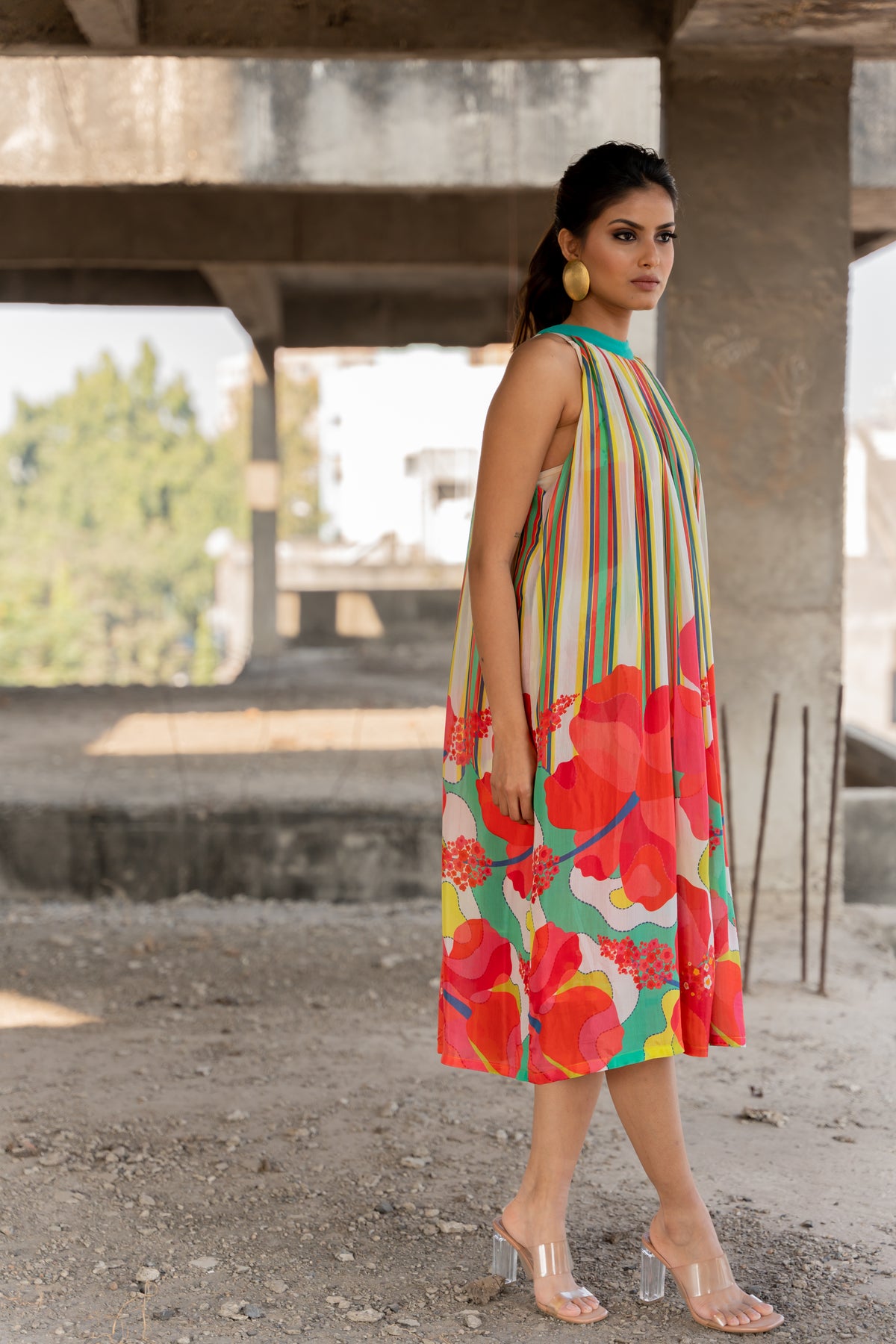 Colour Burst Stripe Dress