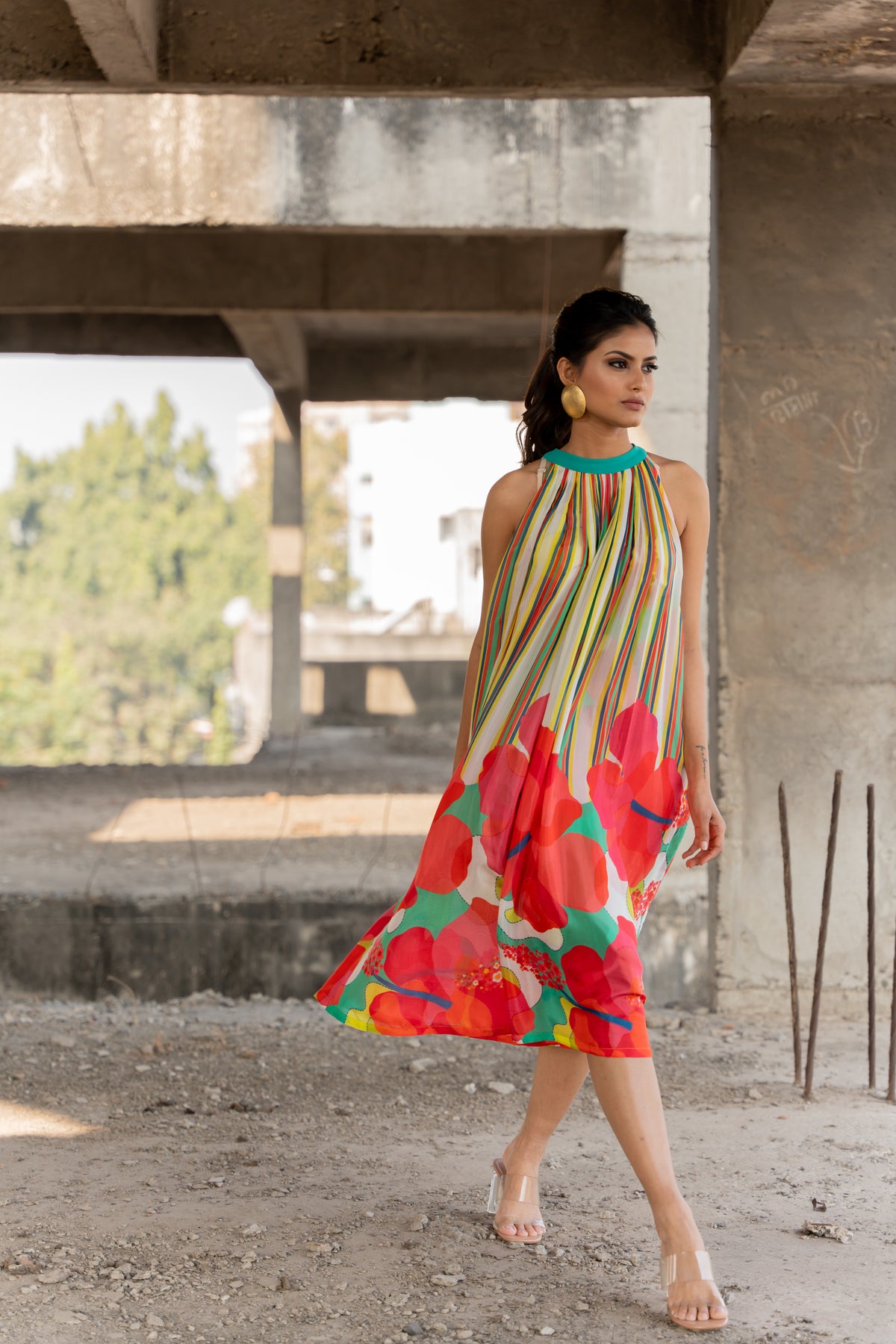 Colour Burst Stripe Dress