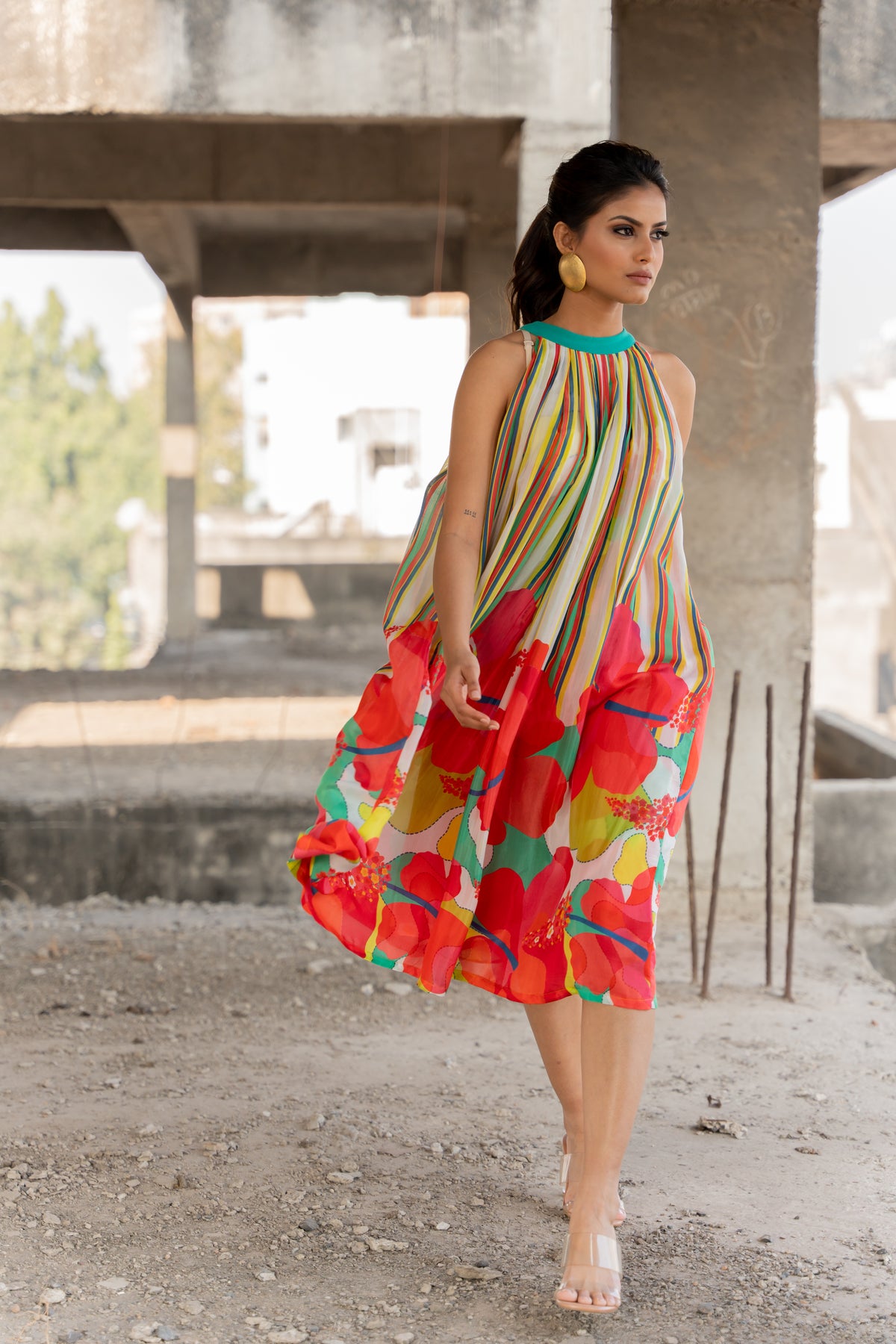 Colour Burst Stripe Dress