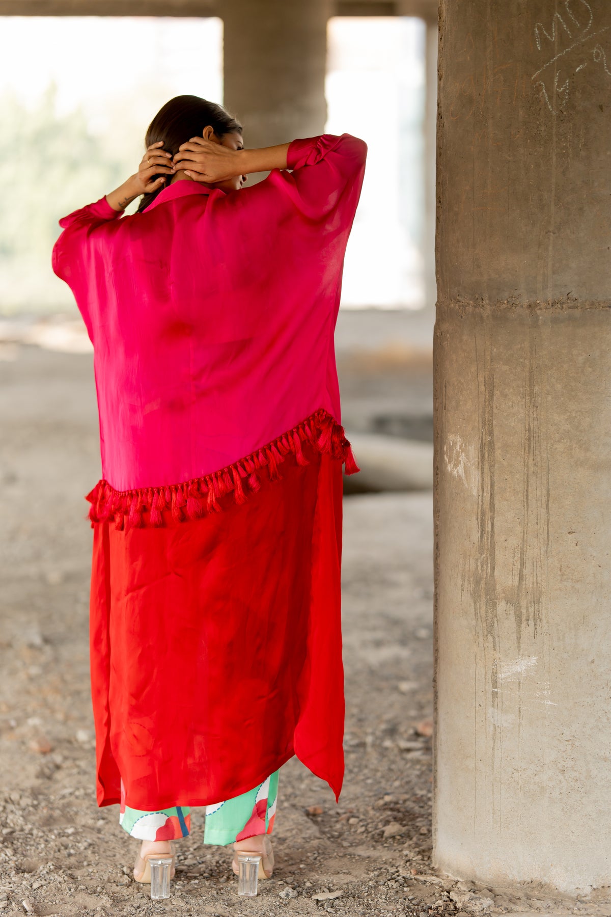 Pink and Red Overlay Jacket