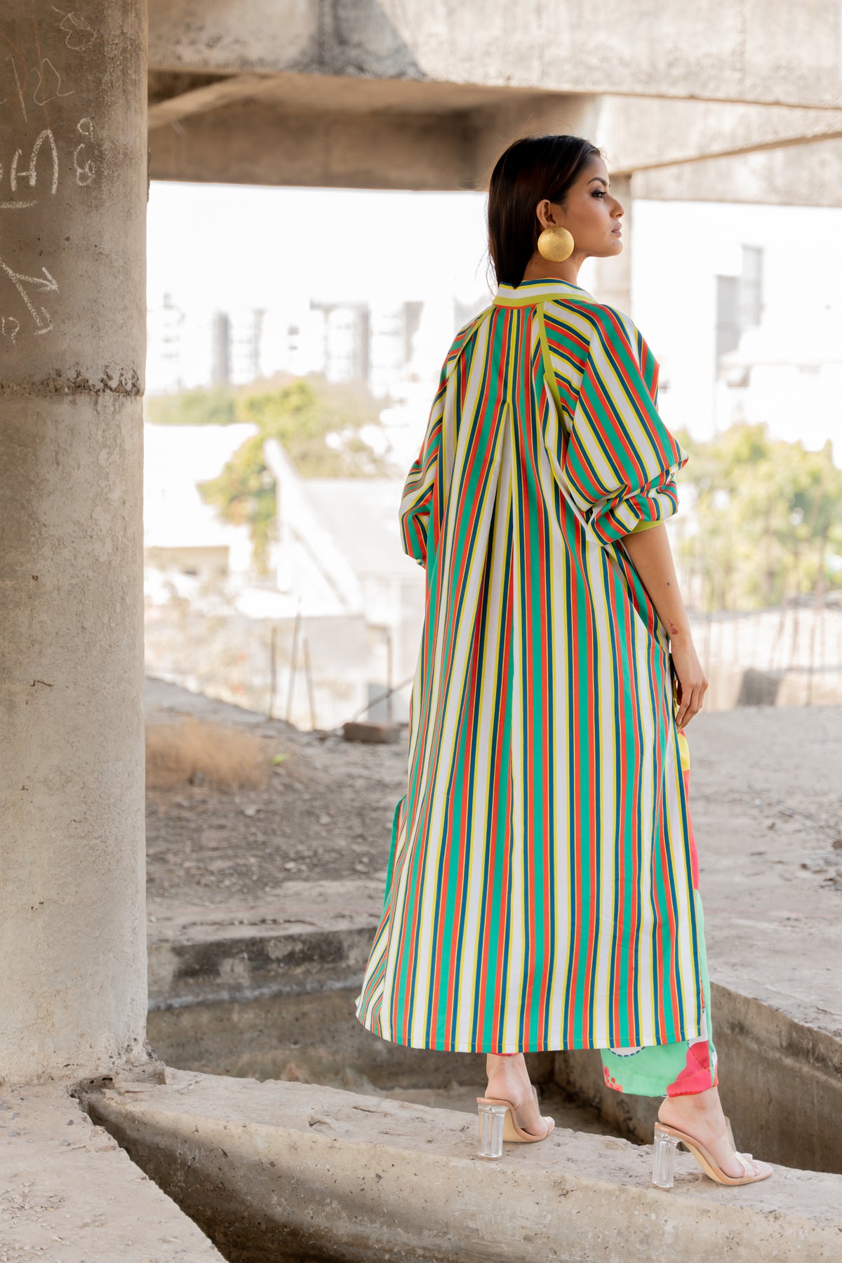 Paradise Stripe Long Shirt