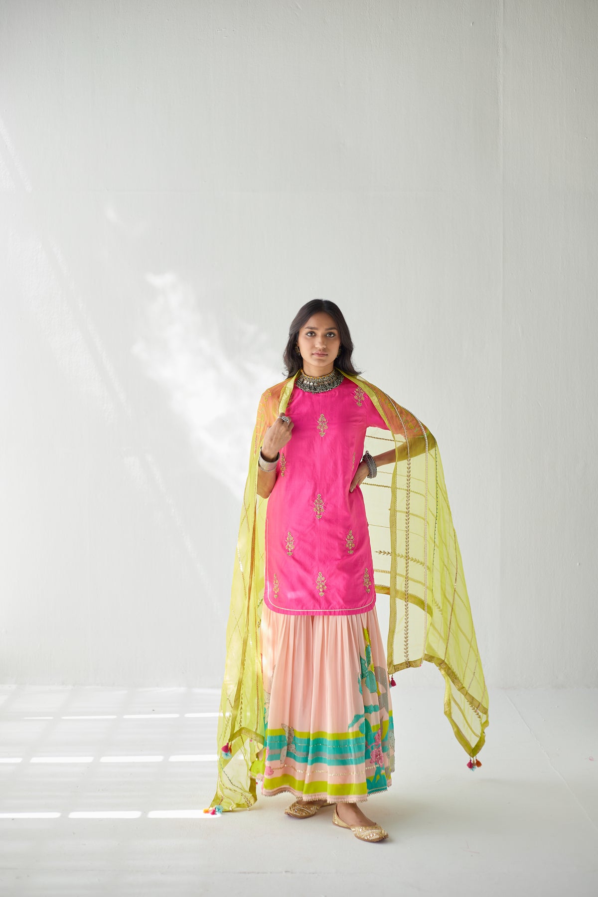 Hot Pink Orchid Gharara