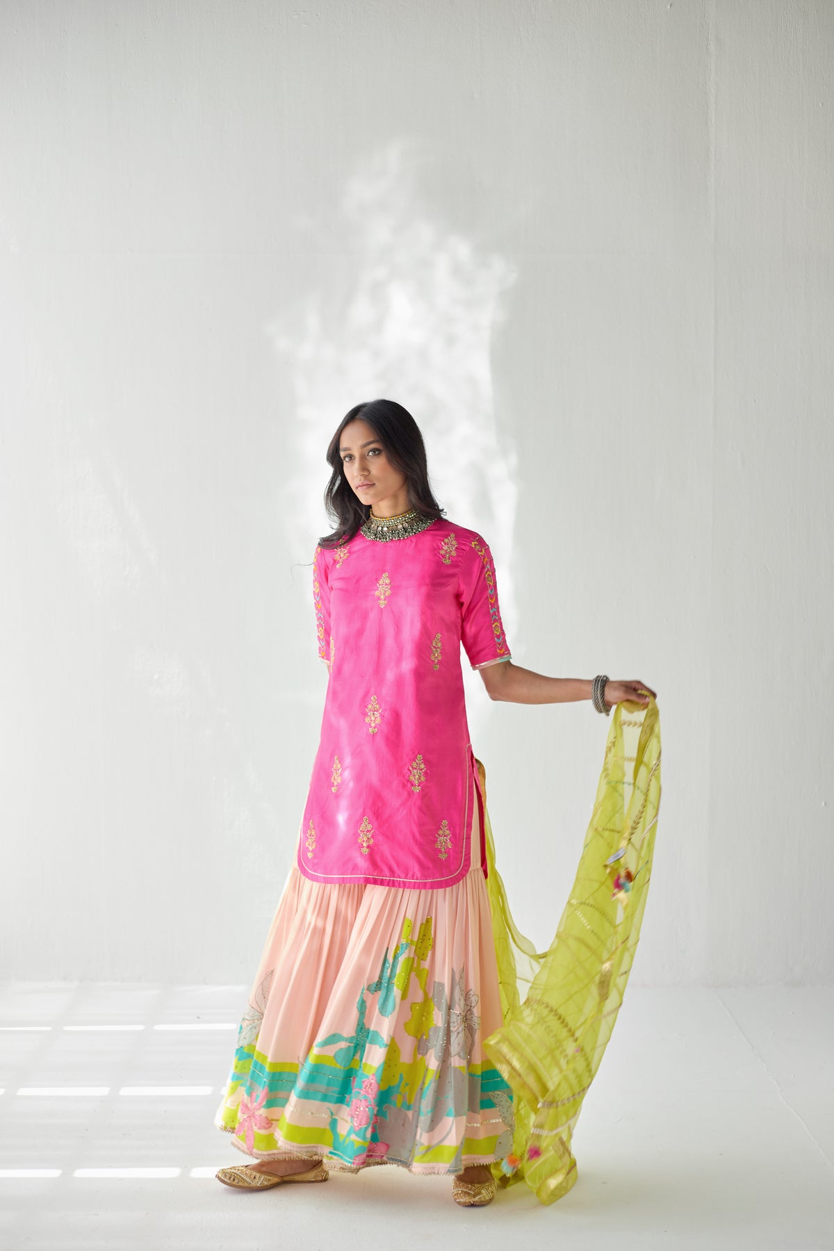 Hot Pink Orchid Gharara