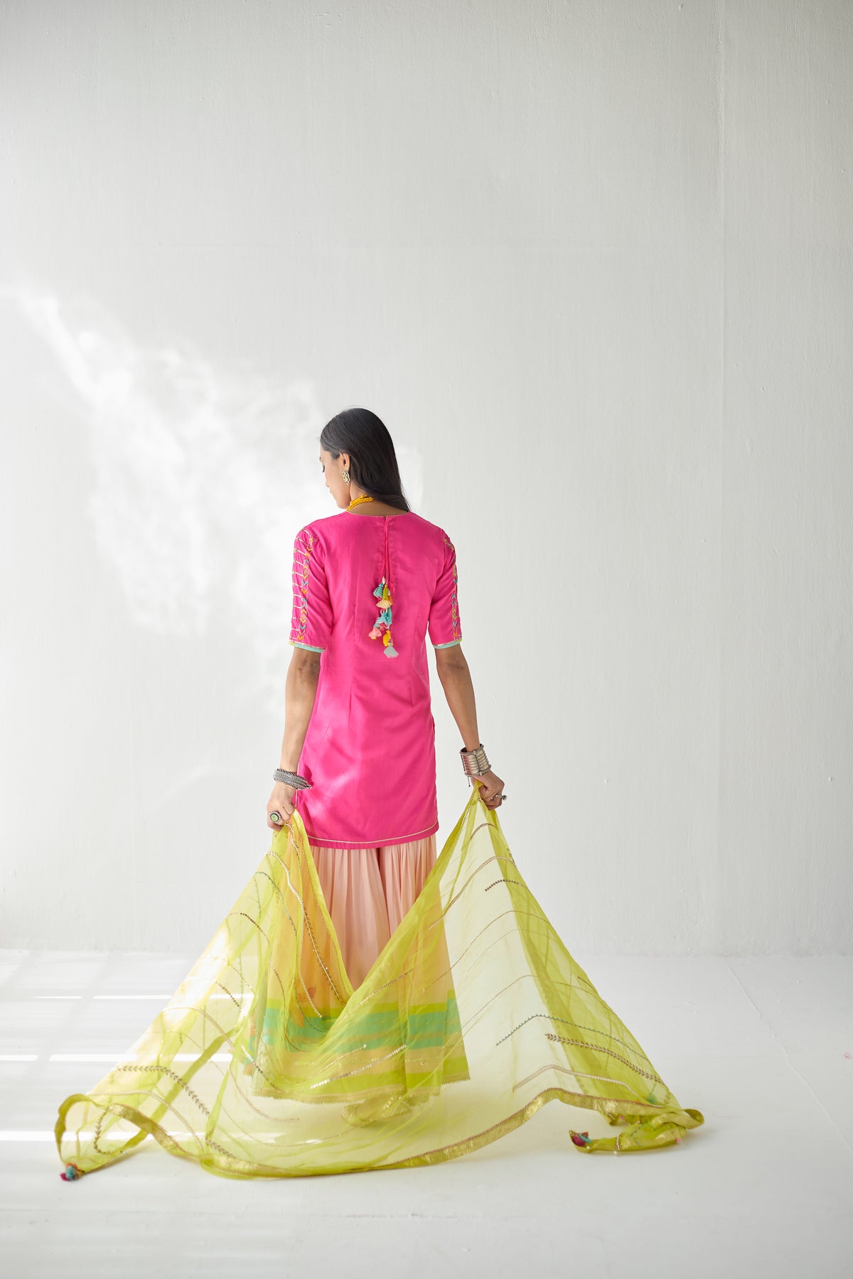 Hot Pink Orchid Gharara