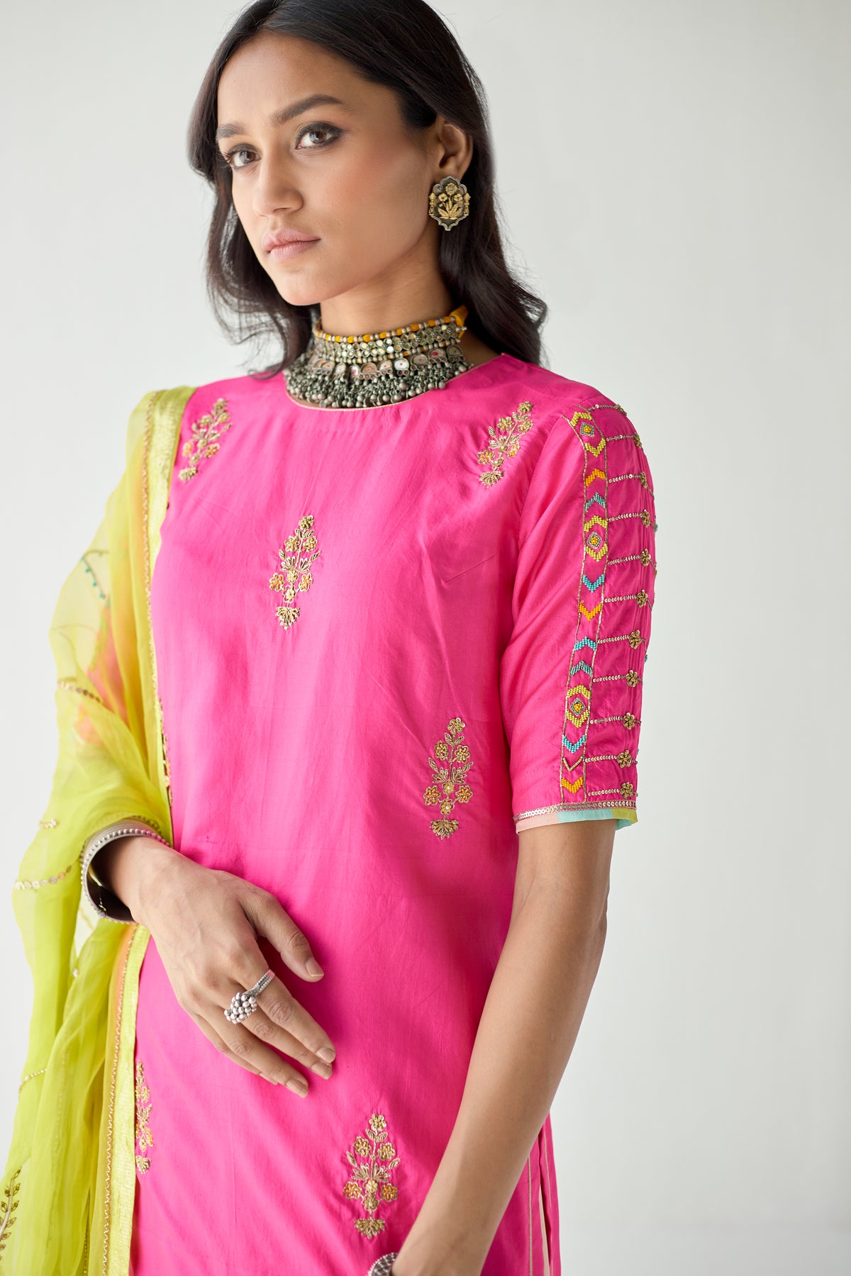 Hot Pink Orchid Gharara