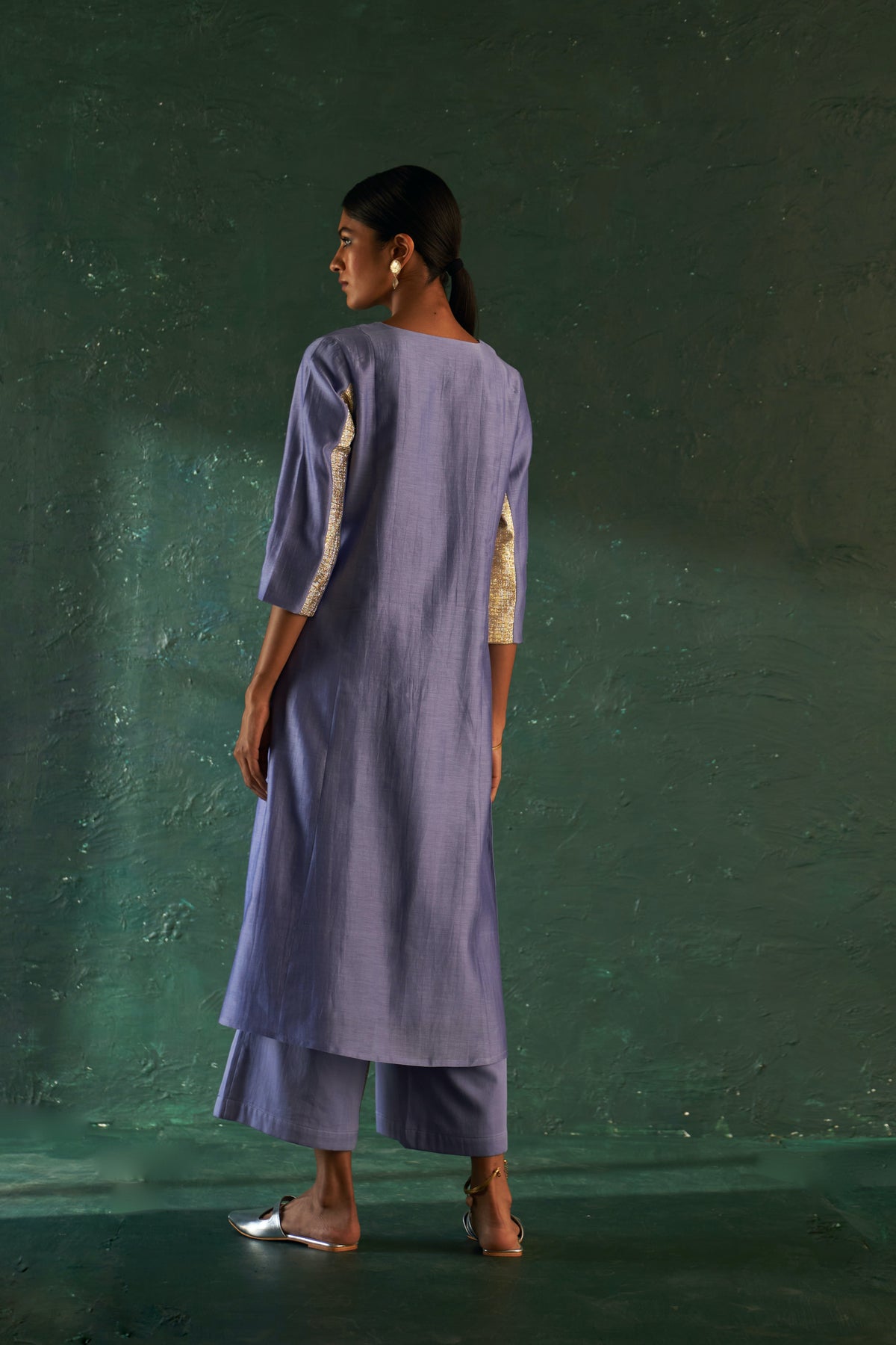 Midas Lavender Chanderi Kurta  Set