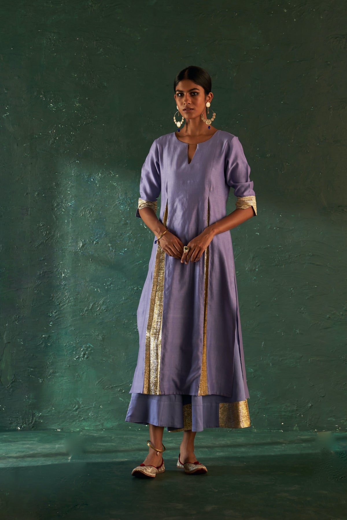 Midas Lavender Chanderi Kurta set