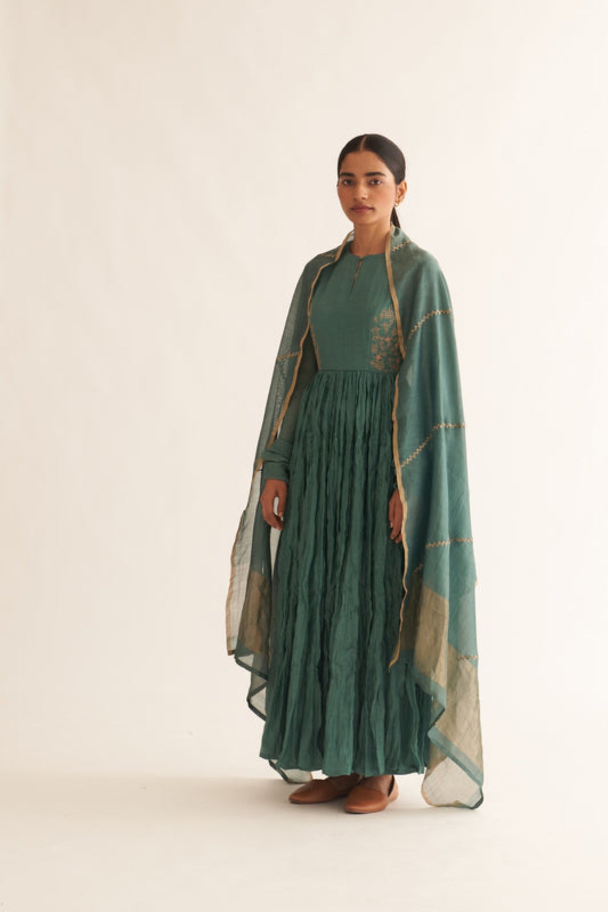 Teal Green Bel Dupatta