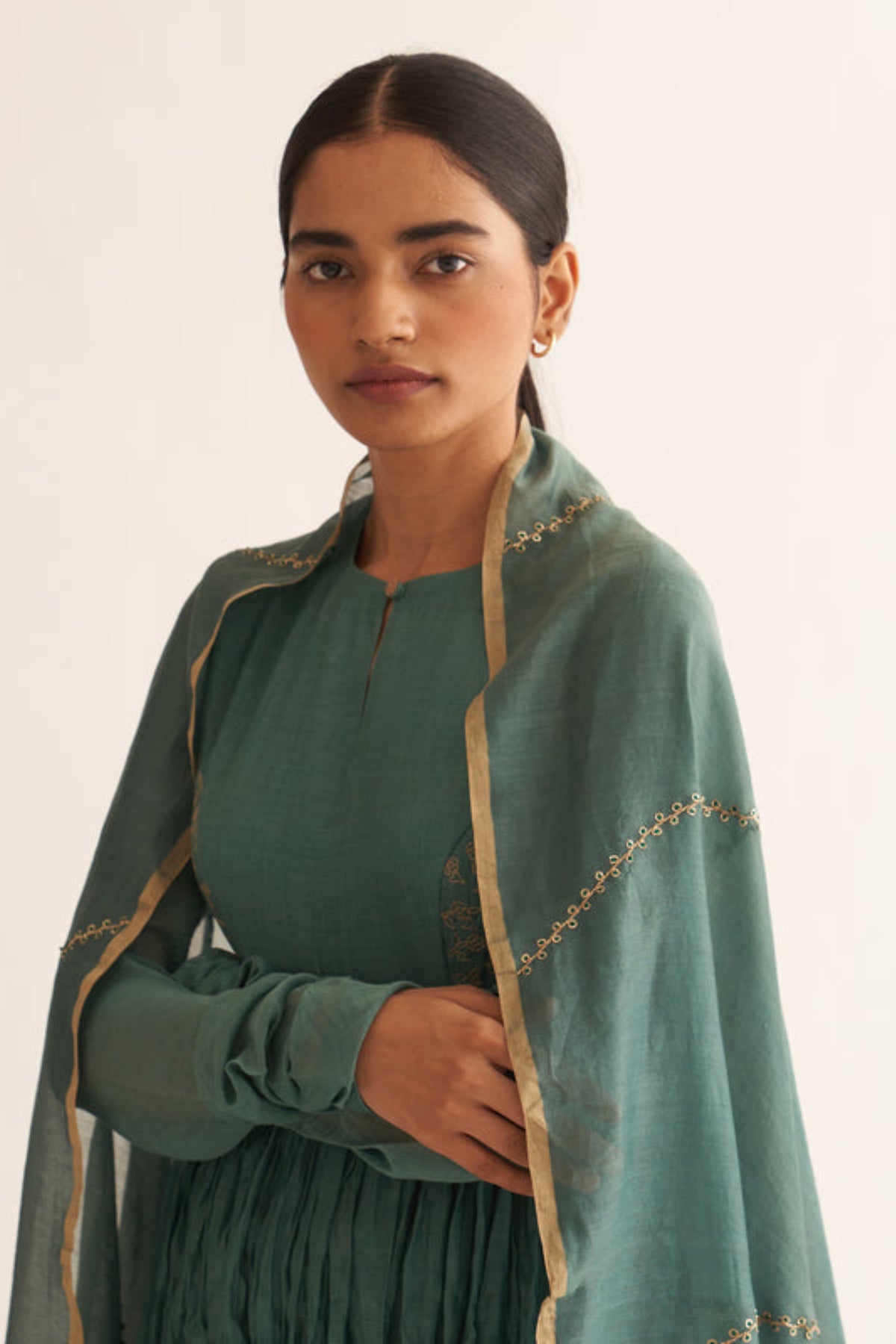 Teal Green Bel Dupatta