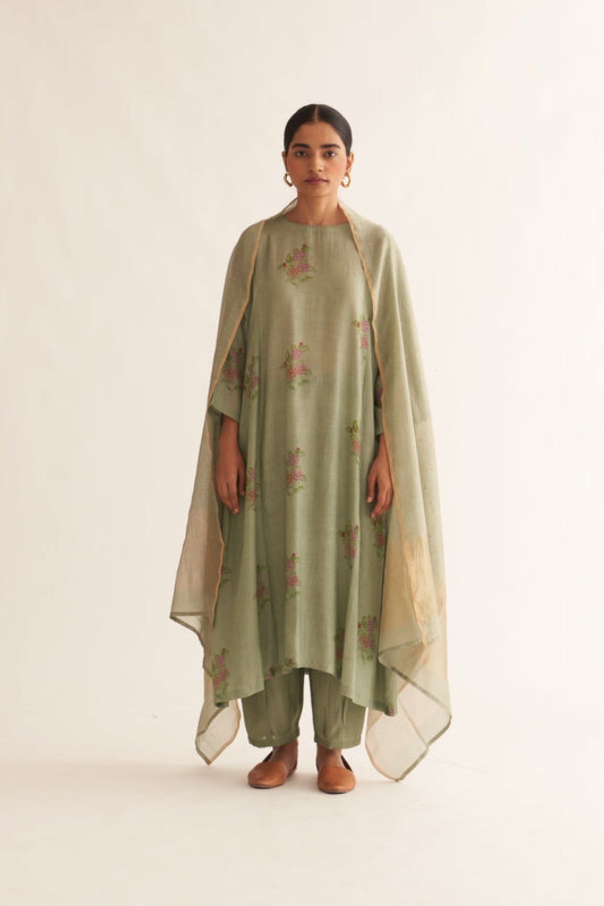 Sage Green Tara Dupatta