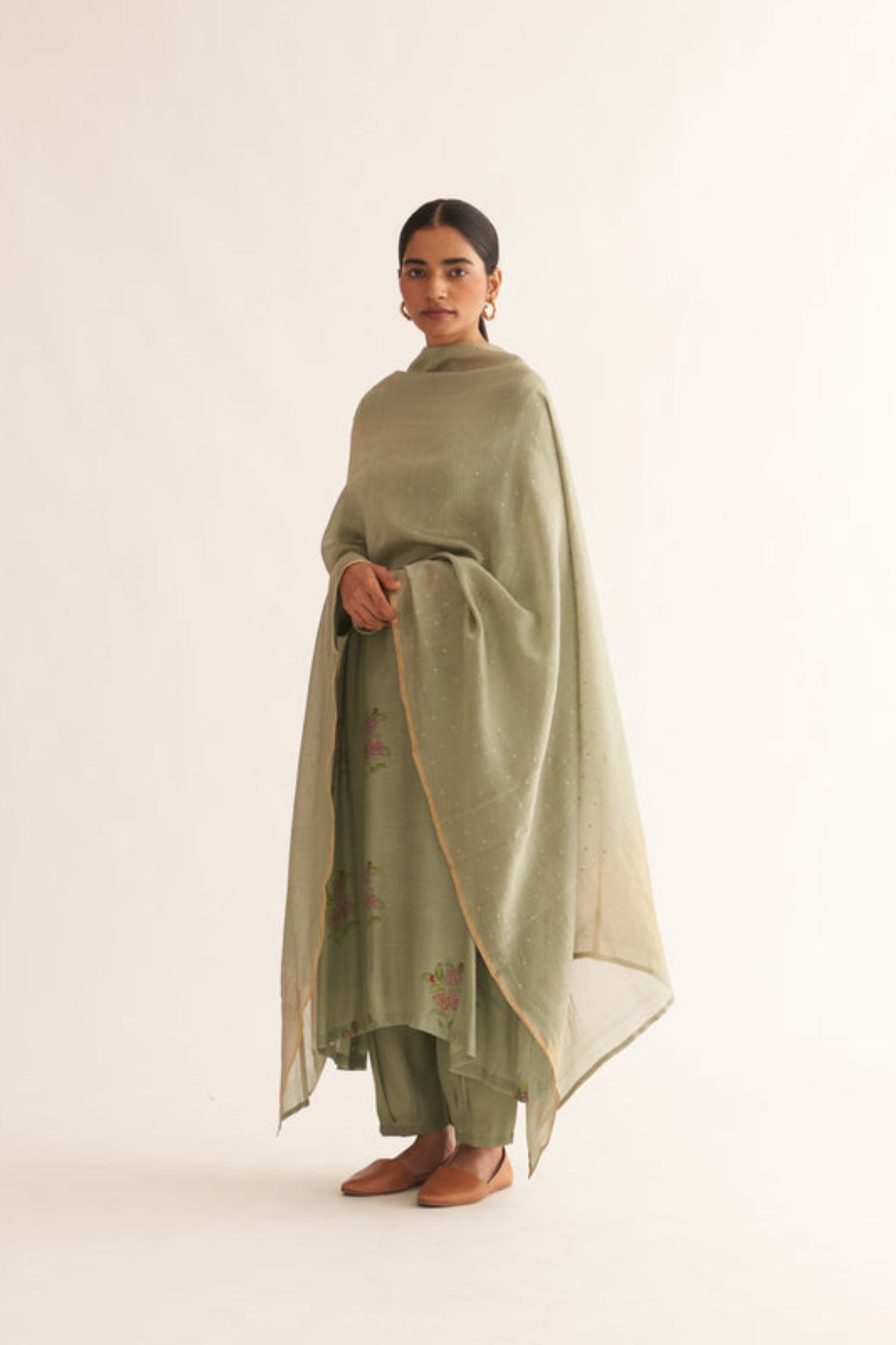 Sage Green Tara Dupatta