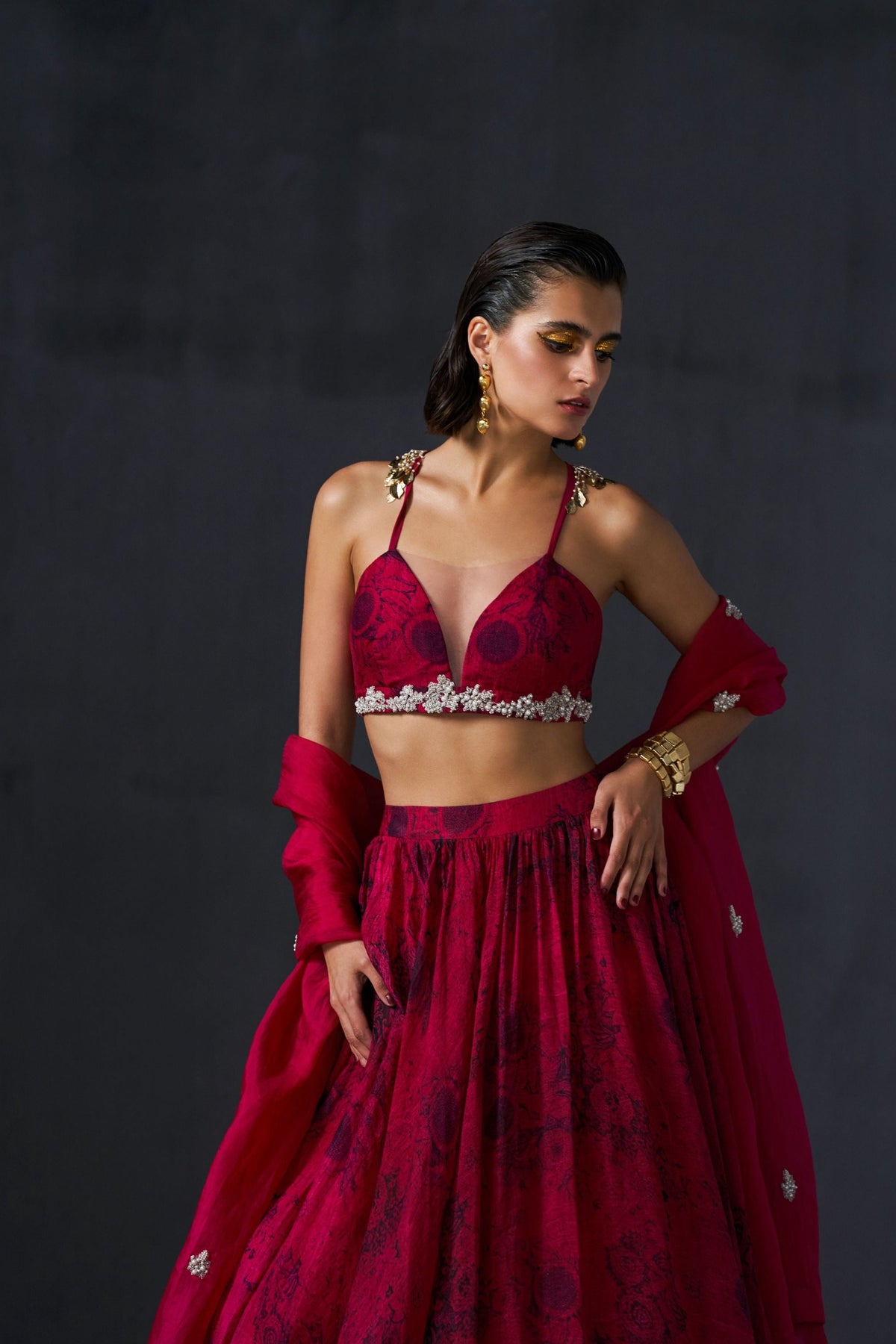 Fuschia Lehenga Set