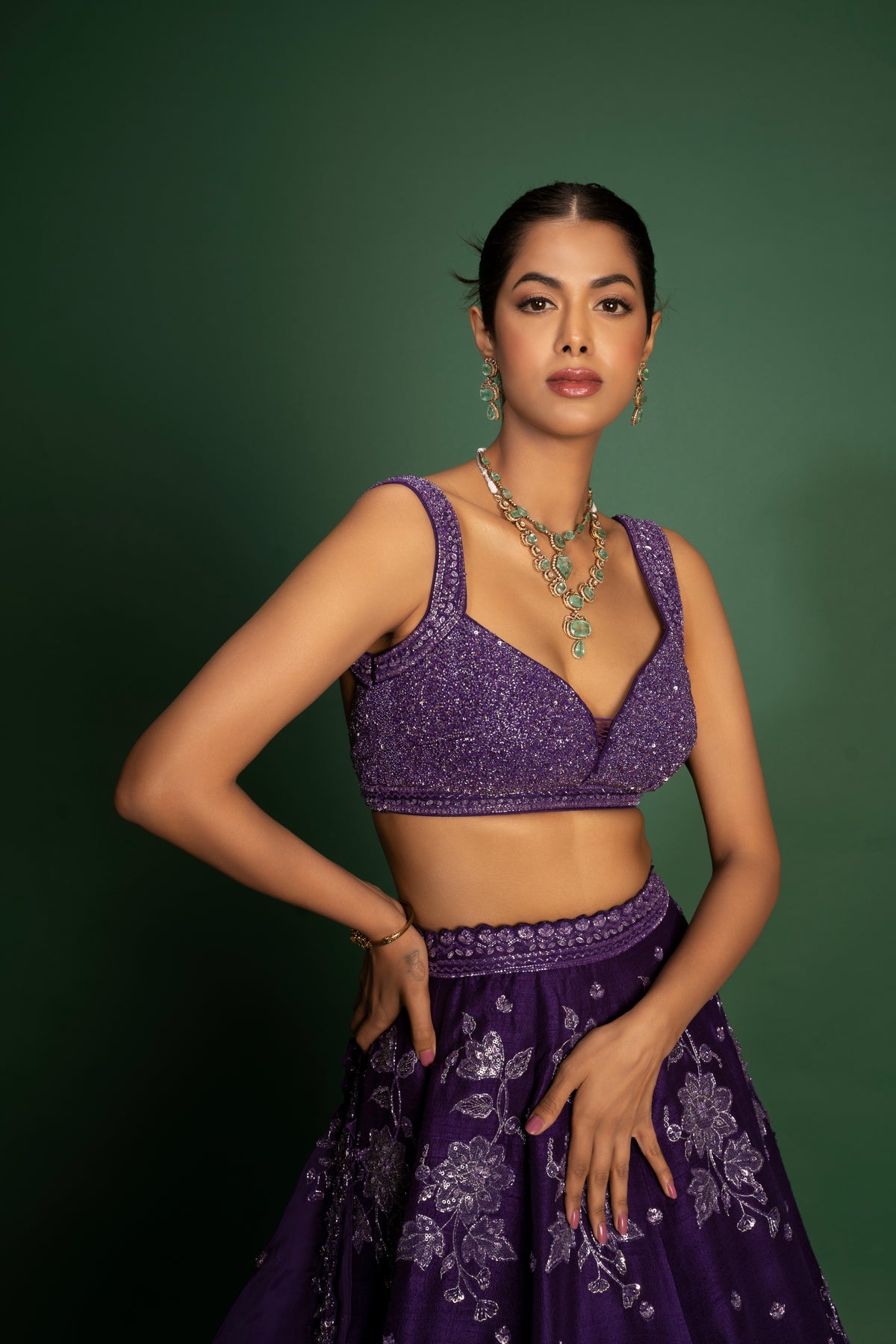 Purple Lehenga Set