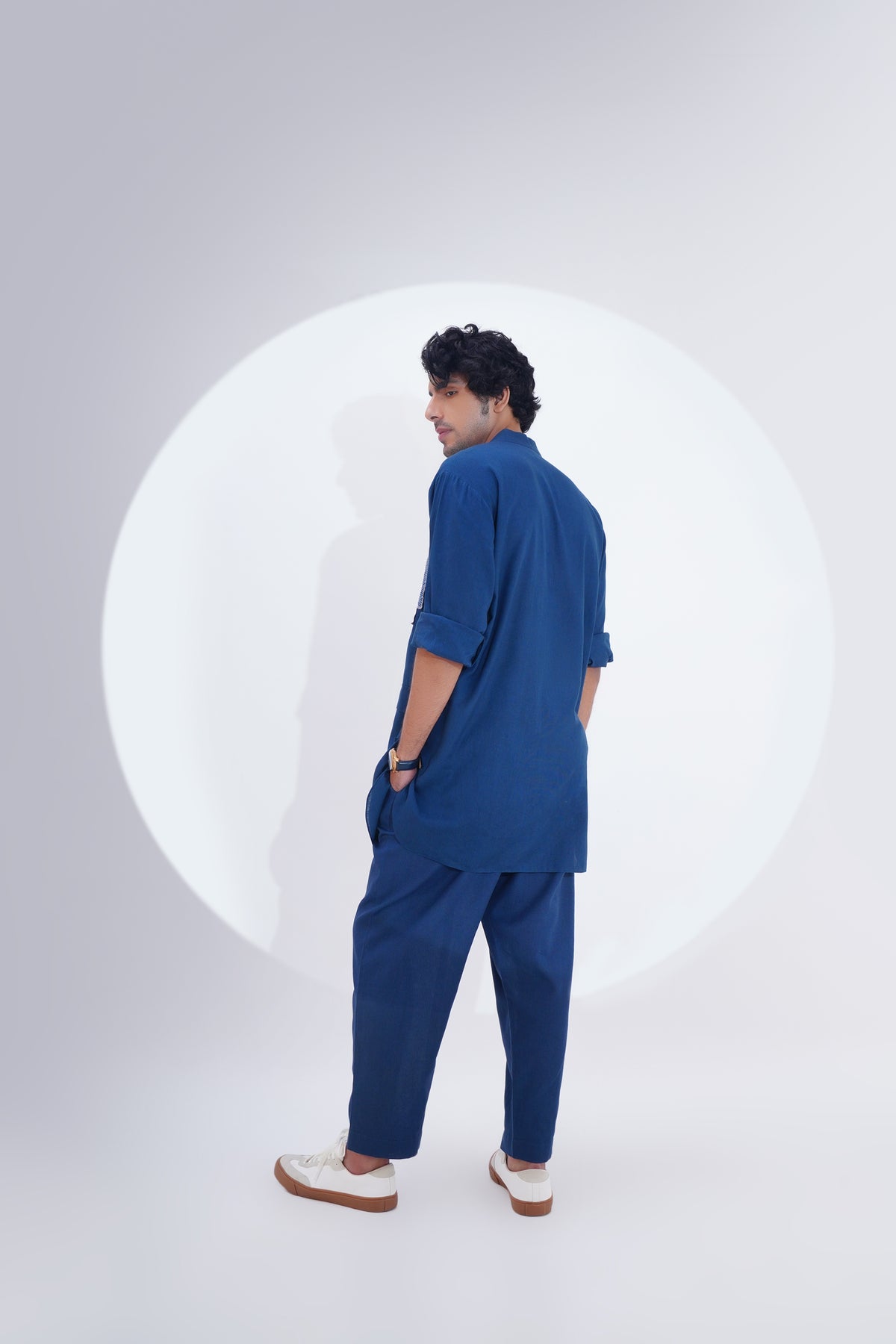 Indigo Pojagi Patch Work Kurta Set