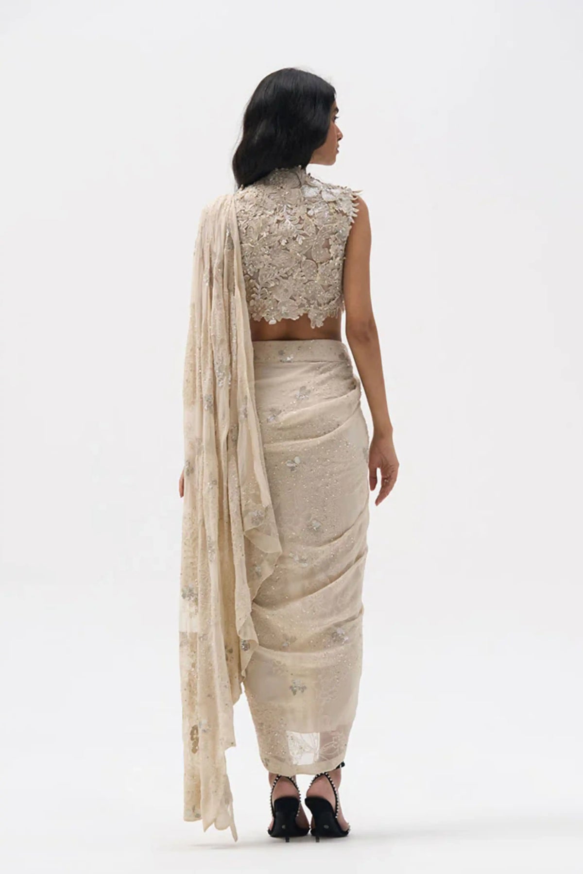 Dot Botanical Midi Saree