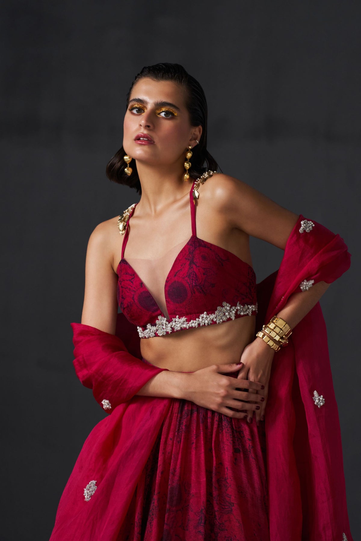 Fuschia Lehenga Set