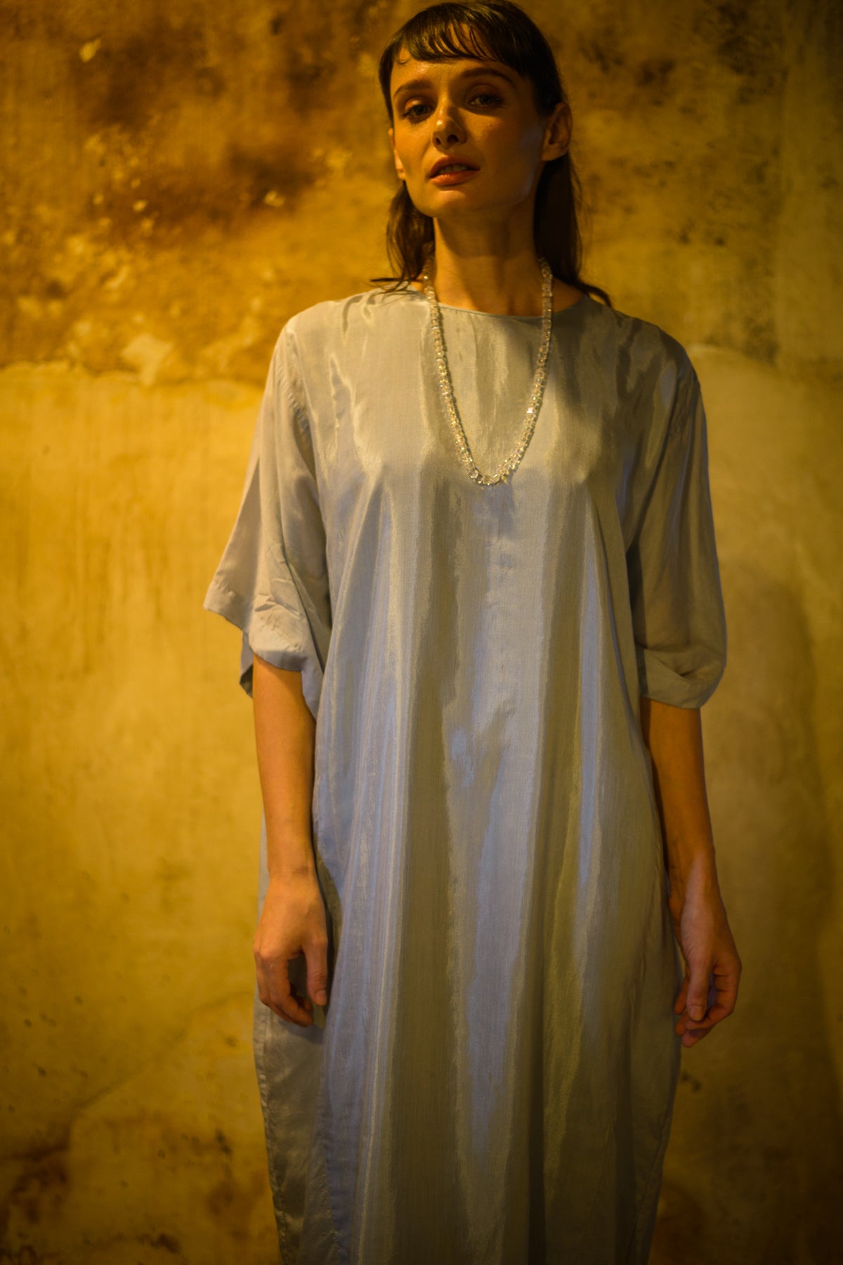 High neck tunic dress