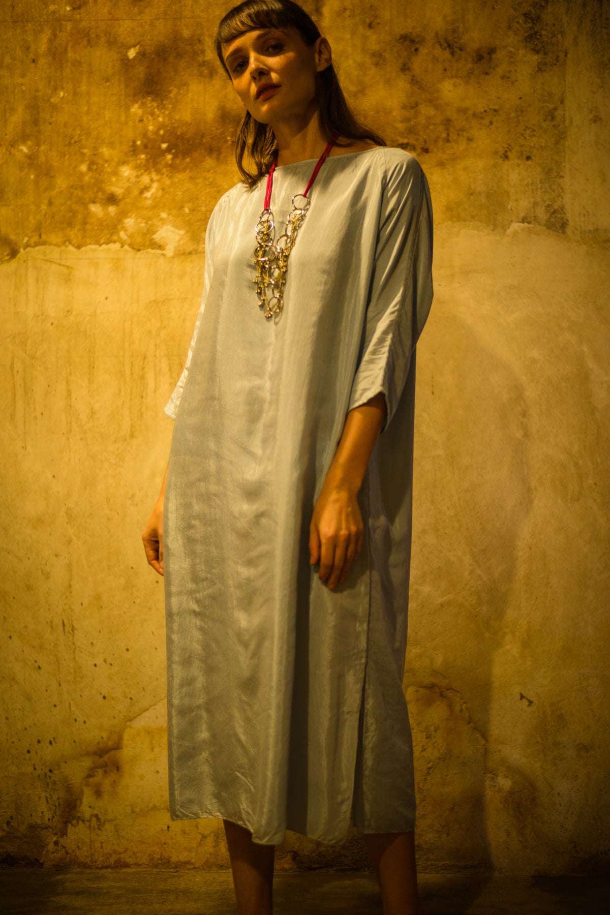 Tunic dress with raglan sleeve