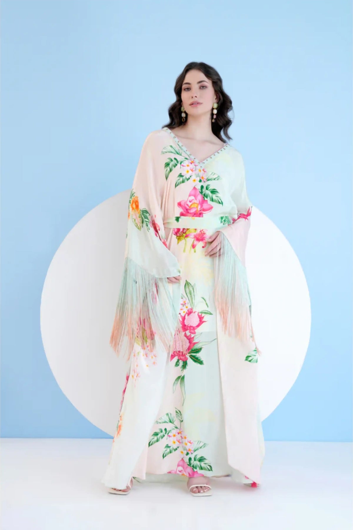 Tropical Mist Printed Kaftan