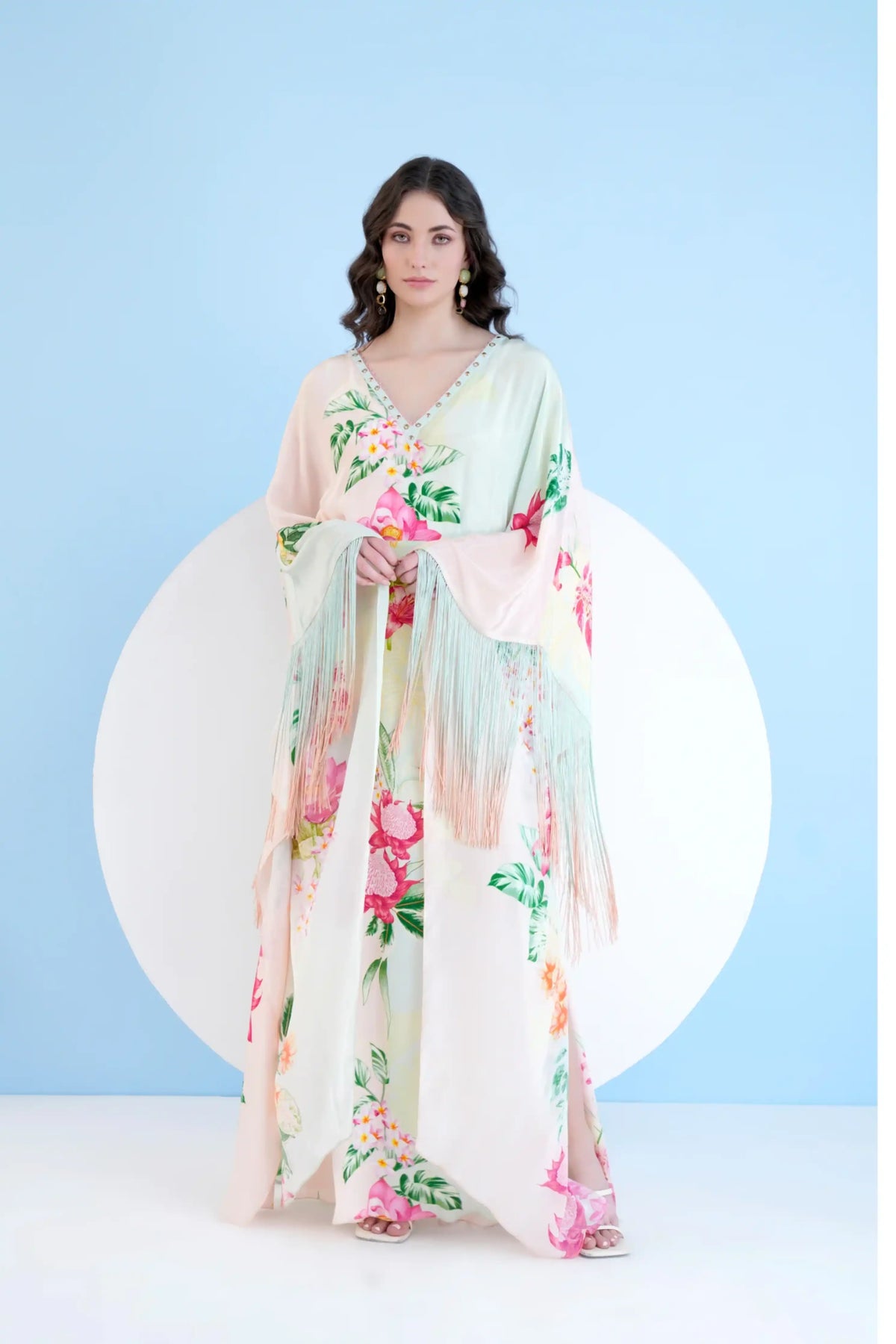 Tropical Mist Printed Kaftan