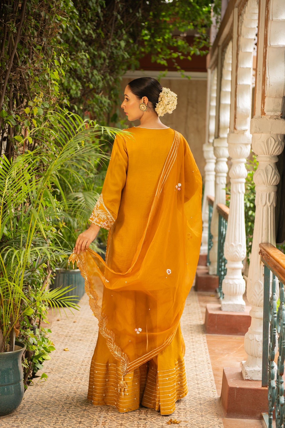 Rani Mustard Sharara Set