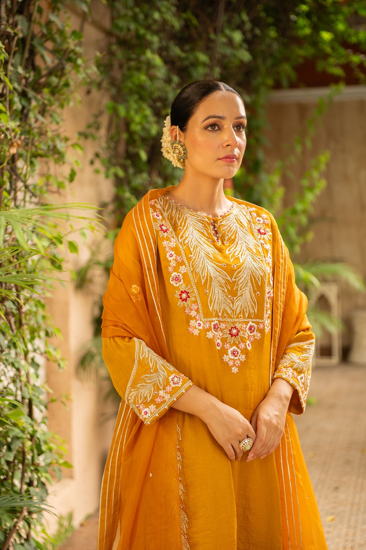 Rani Mustard Sharara Set