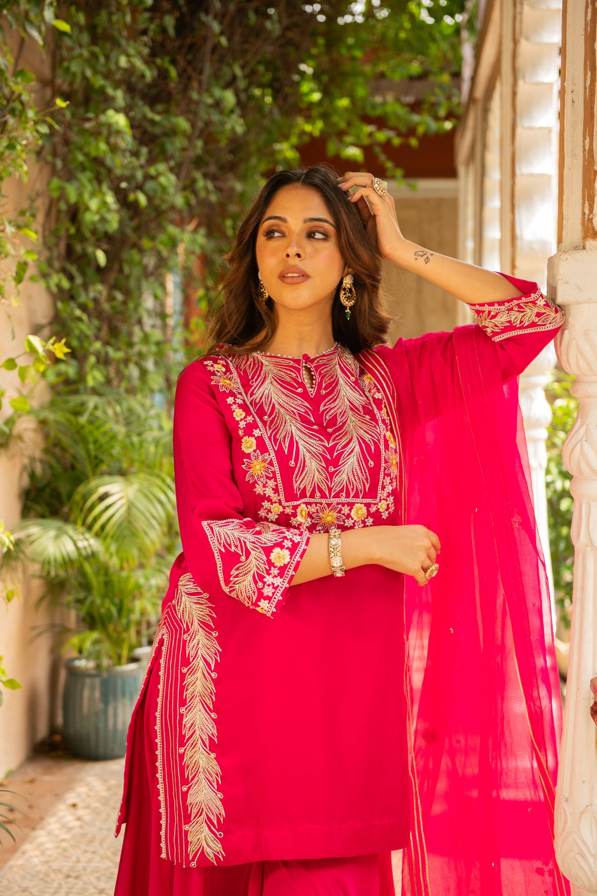 Rani Pink Sharara Set