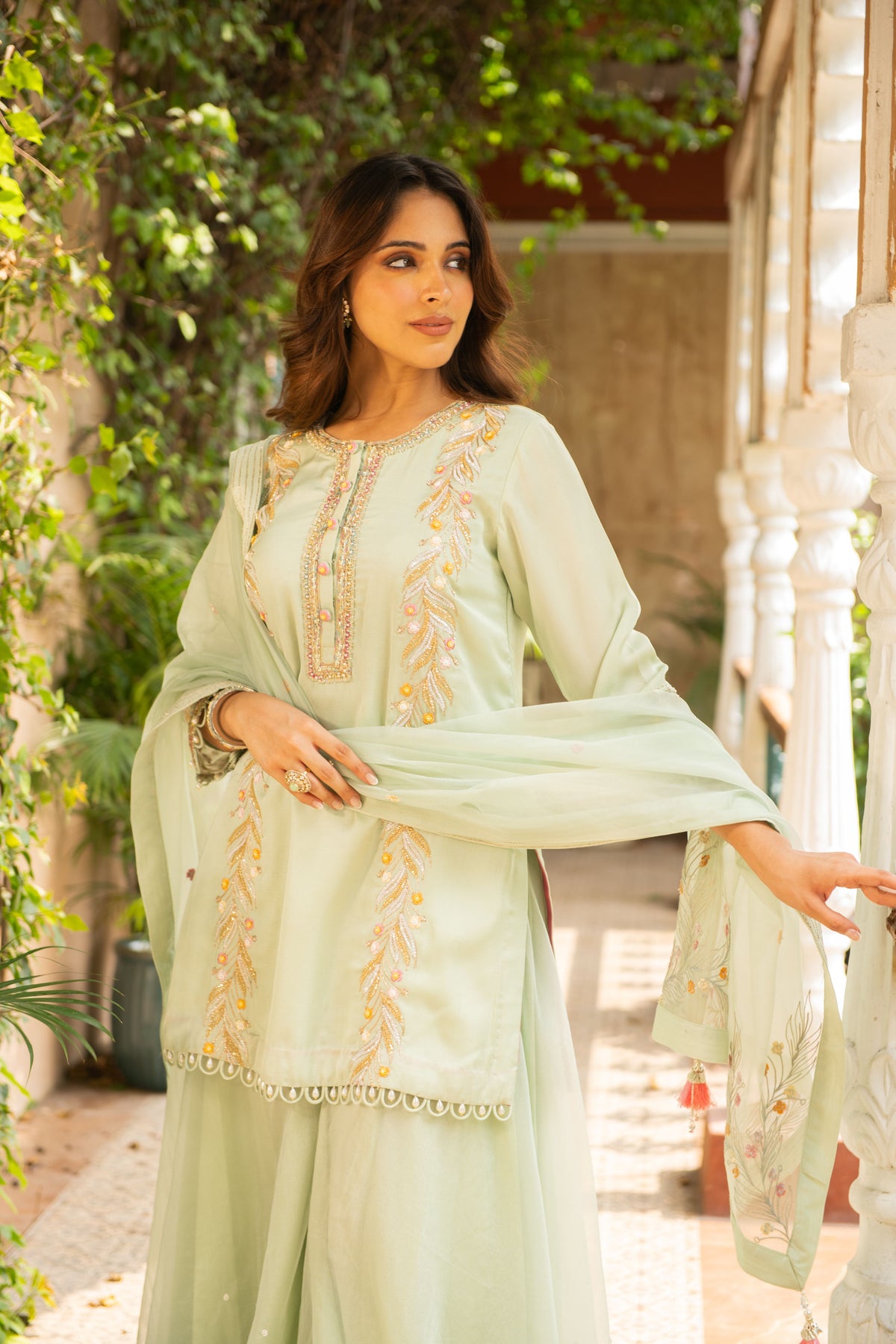 Kriti Green Sharara Set