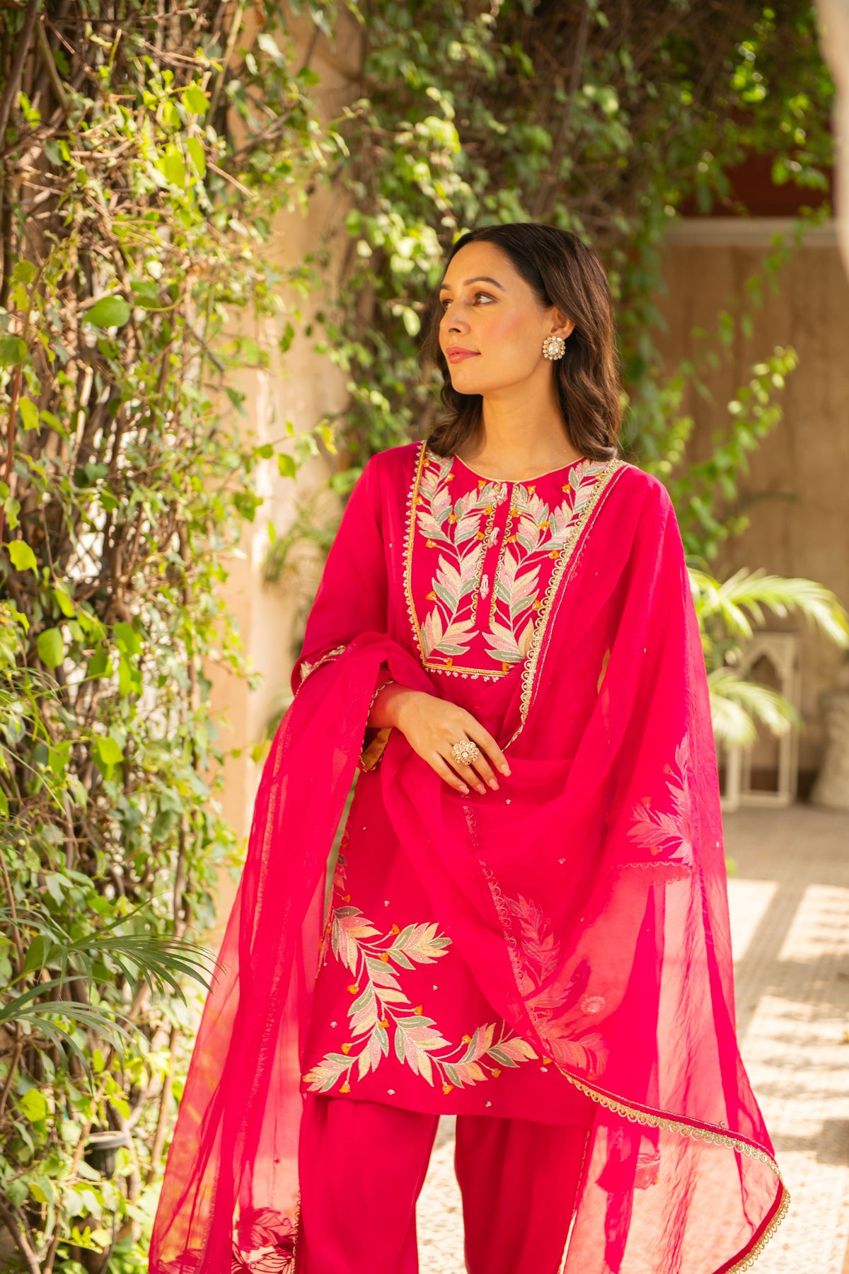 Nazakat Pink Dhoti Set