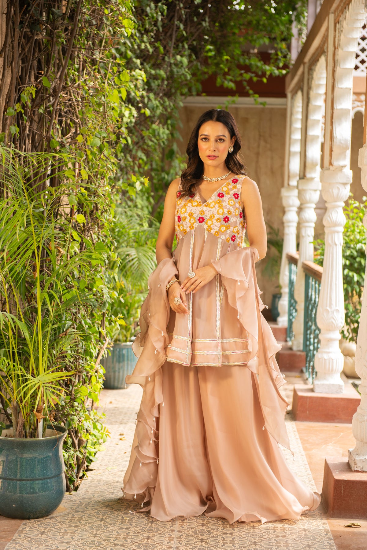 Peplum Sharara Set