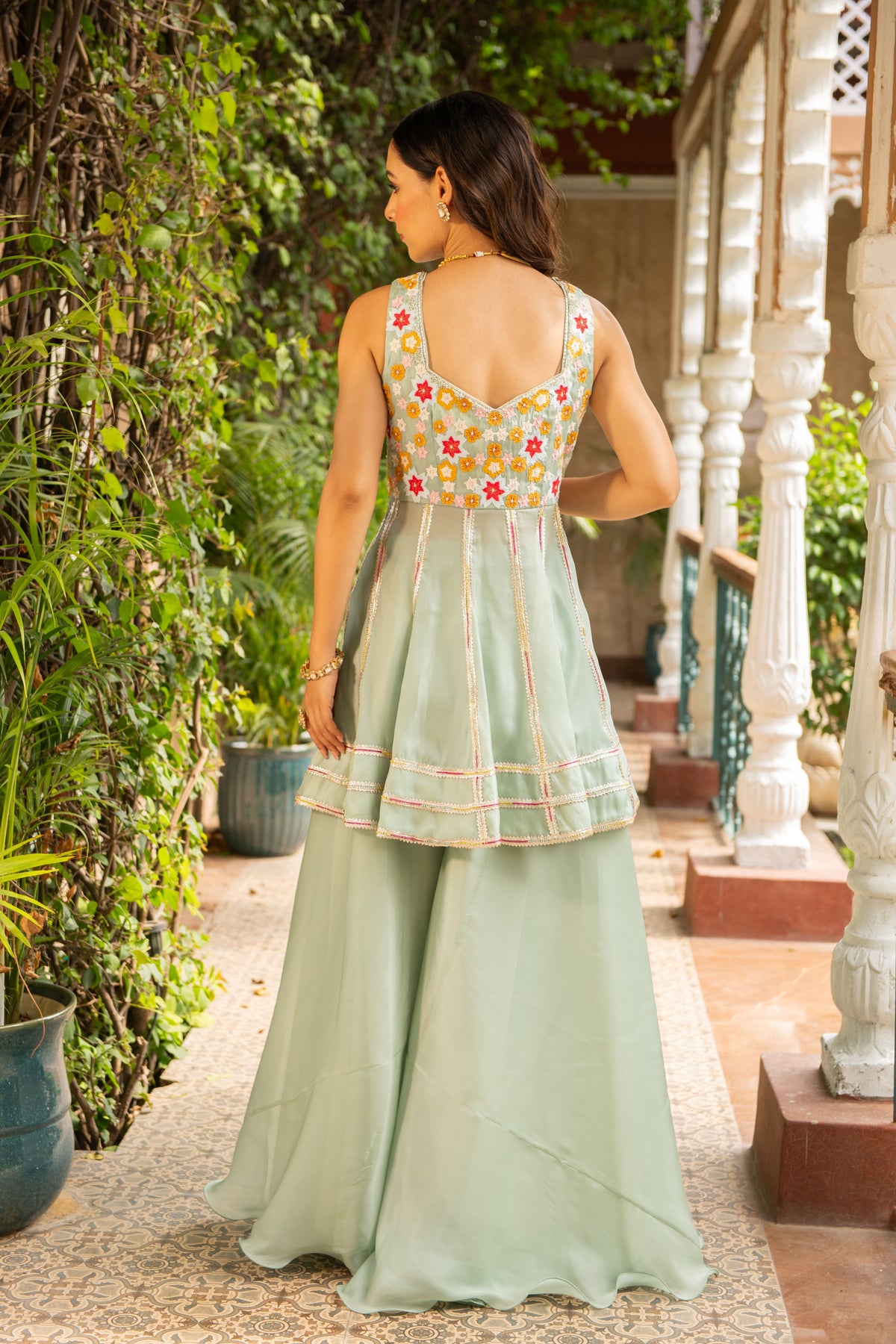 Koyal Peplum Sharara Set