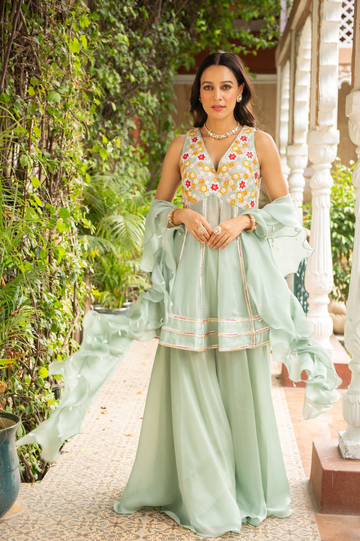 Koyal Peplum Sharara Set