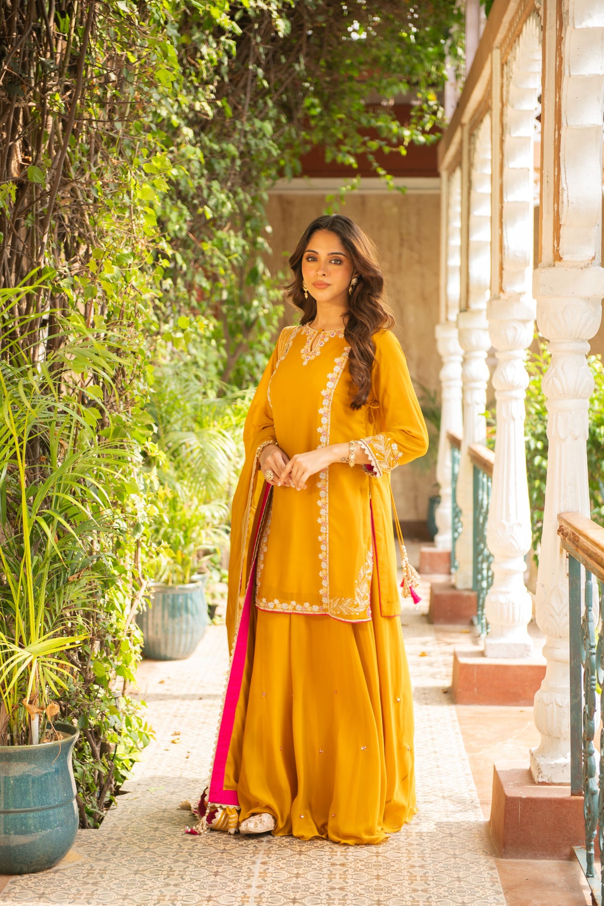 Mustard Sugandh Sharara Set