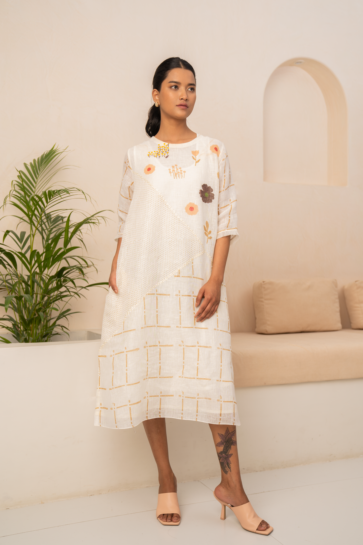 Ivory Linen Dress