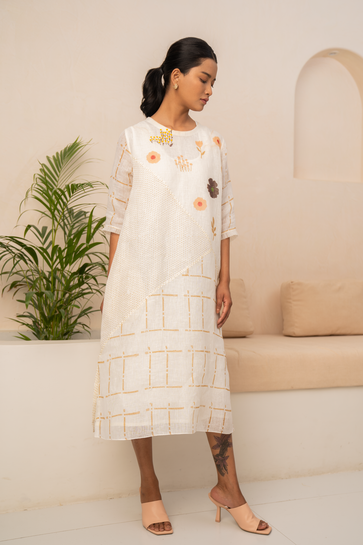 Ivory Linen Dress