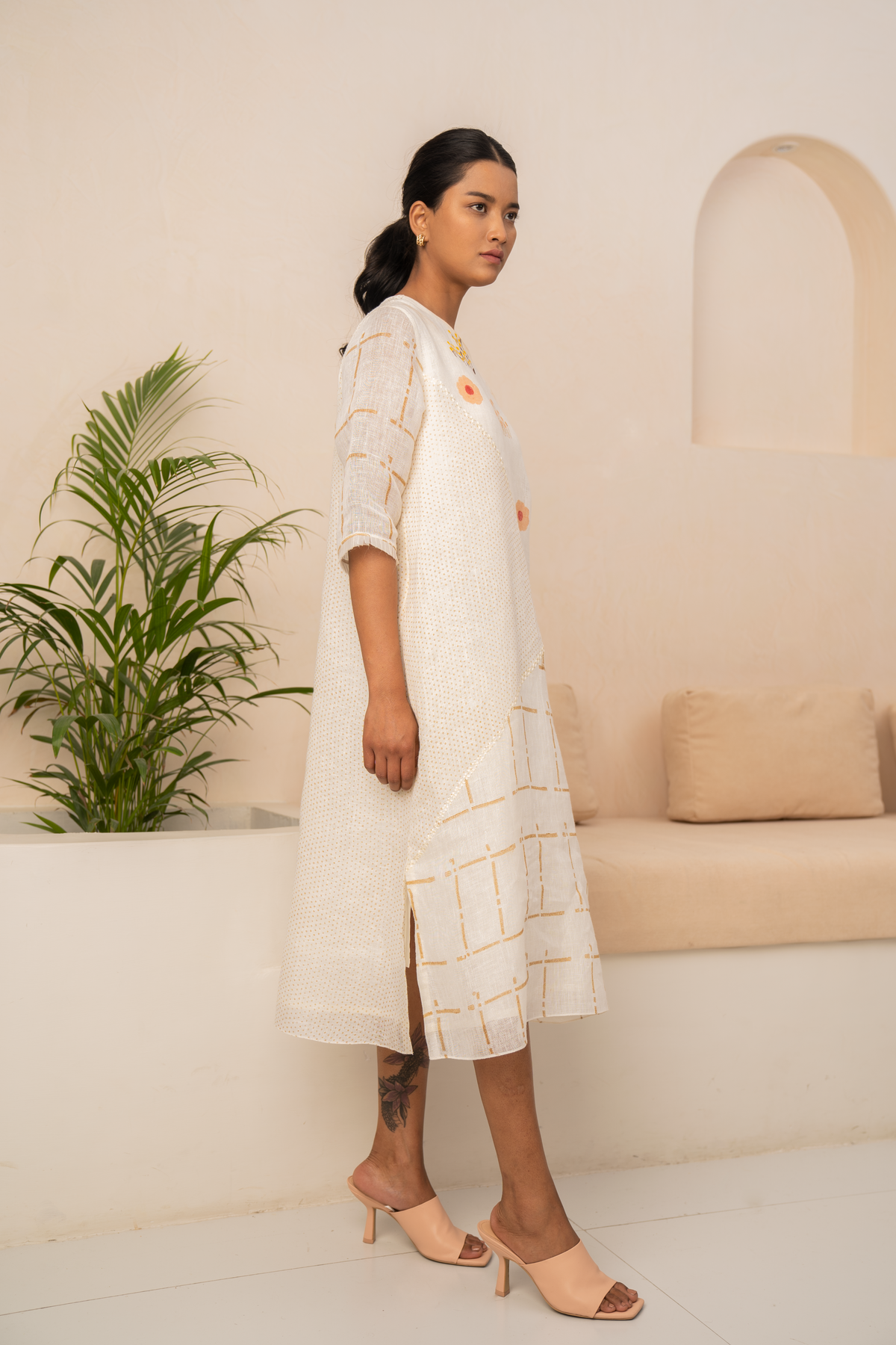 Ivory Linen Dress