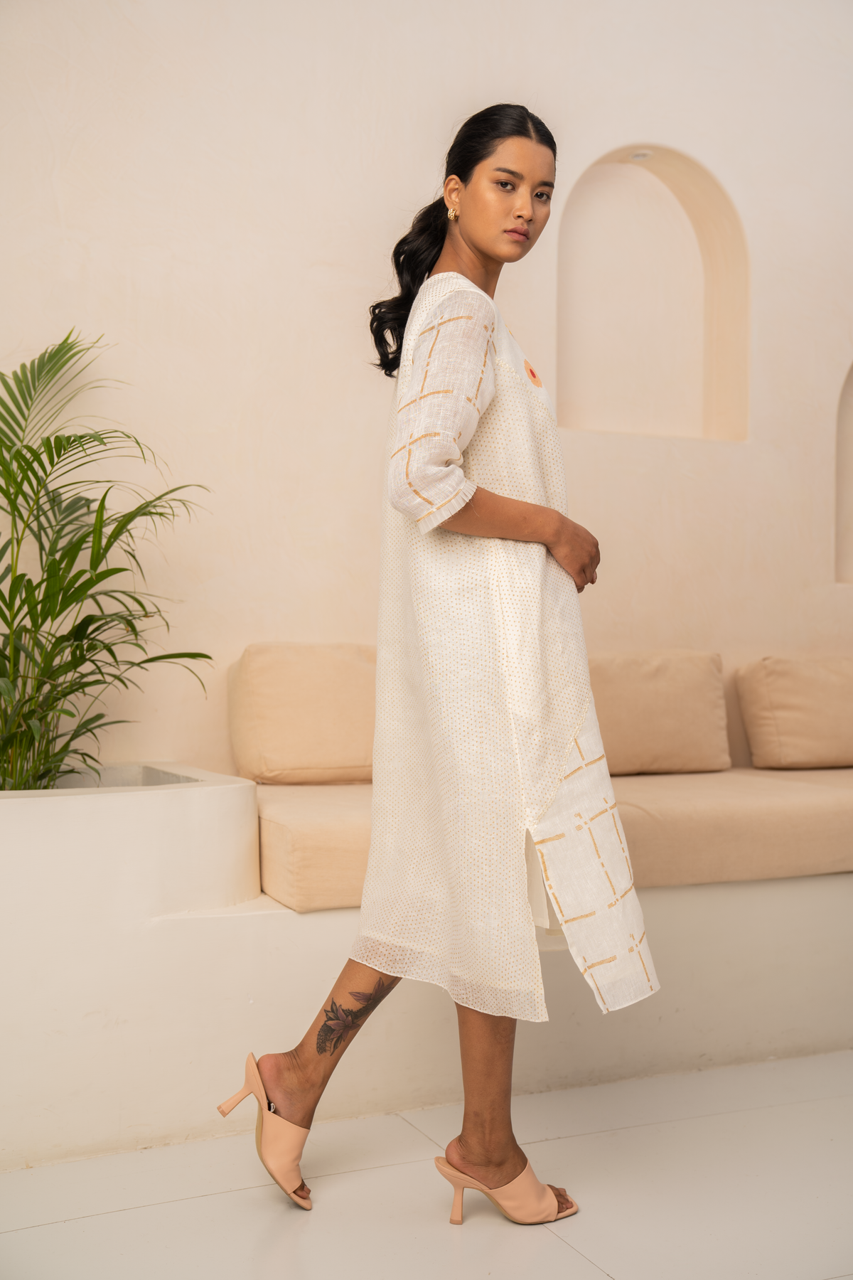 Ivory Linen Dress