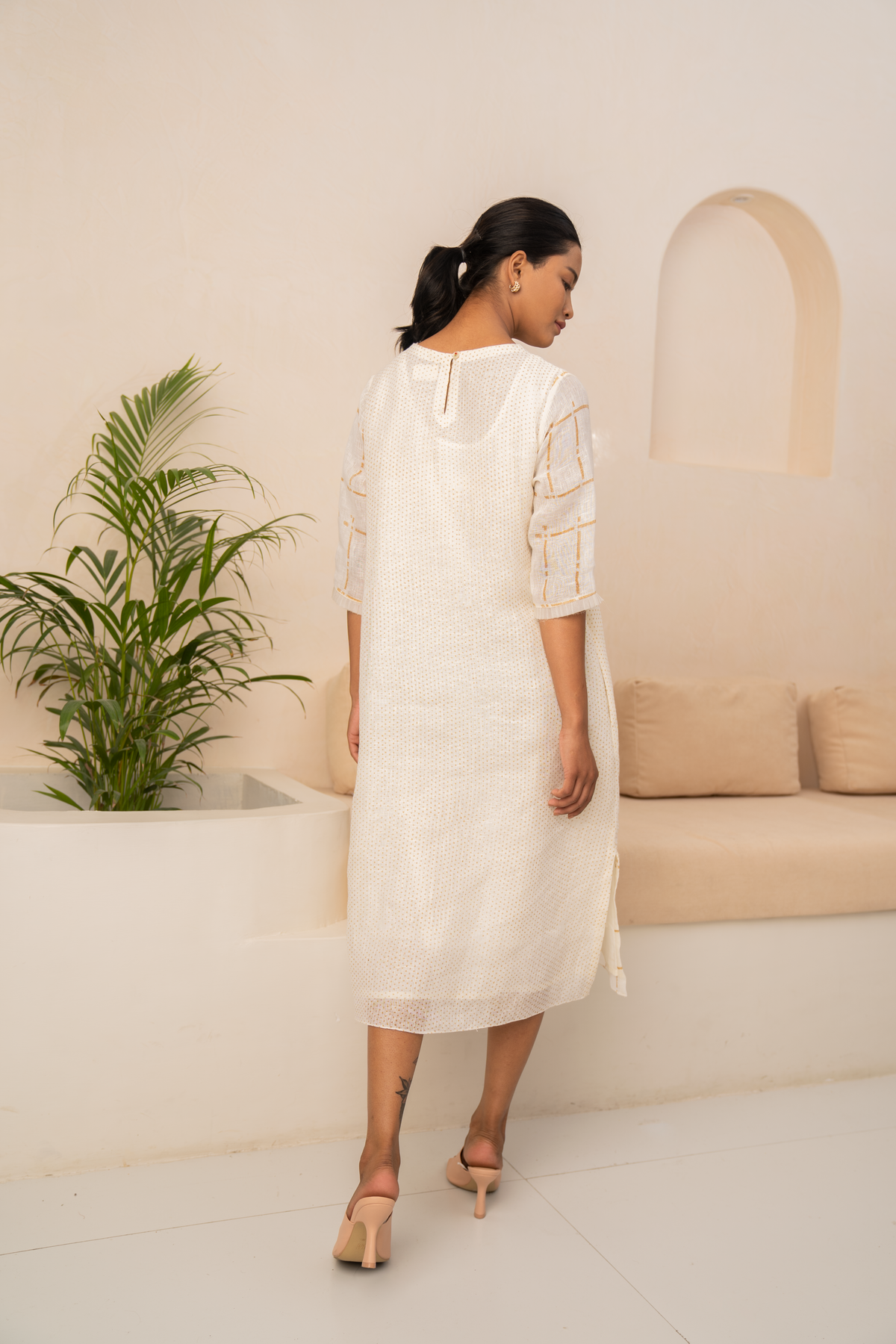 Ivory Linen Dress